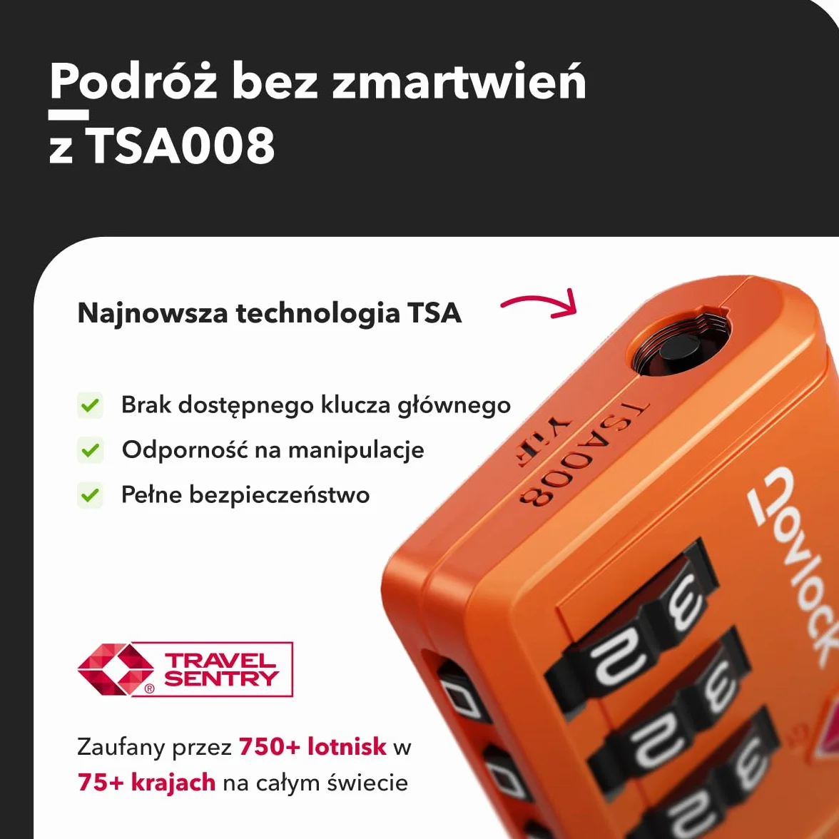Kłódki TSA ze Wskaźnikiem Otwarcia – Szyfrowe Zamki do Walizek, Plecaków, Bagażu i Szafek – Zamki Podróżne z Elastyczną Stalową Linką, Zestaw 2 Pomarańczowe