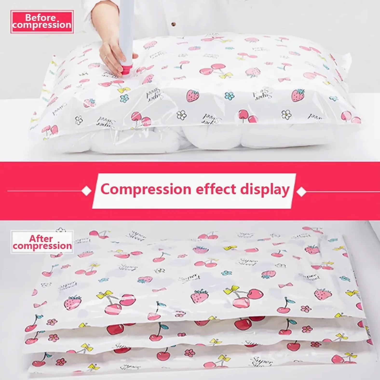 Worek do przechowywania próżniowego, Worki próżniowe do przechowywania w różnych rozmiarach(3pcs-xl)