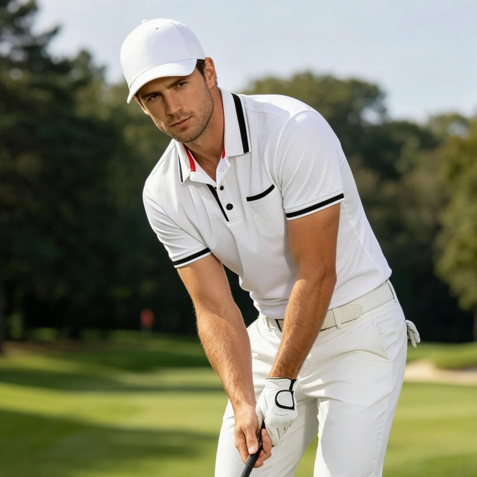 Męska koszulka polo z krótkim rękawem na co dzień letnie koszulki golfowe regularny krój