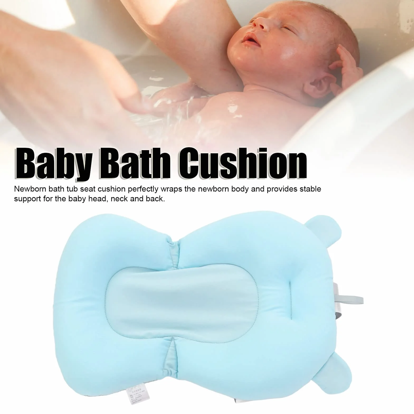 Poduszka do Siedzenia dla Niemowląt, Noworodek Softspot Sink Bather dla Noworodka (niebieski niedźwiedź)