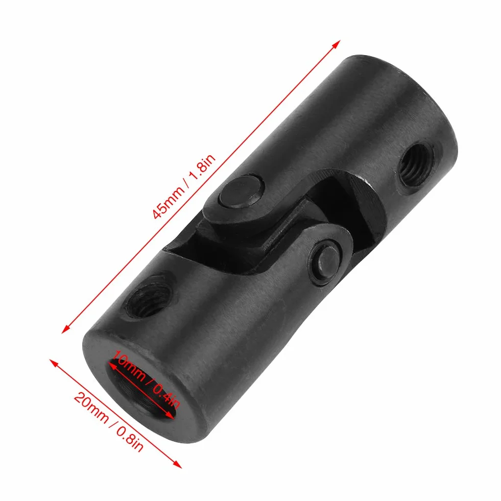 Jonction Cardan 8 10 Mm Sprzęgło Wału Metalowego Złącze Silnika Diy Przegub Kierowniczy 10 * 20 * 45Mm Giunto Cardanico Foro 10