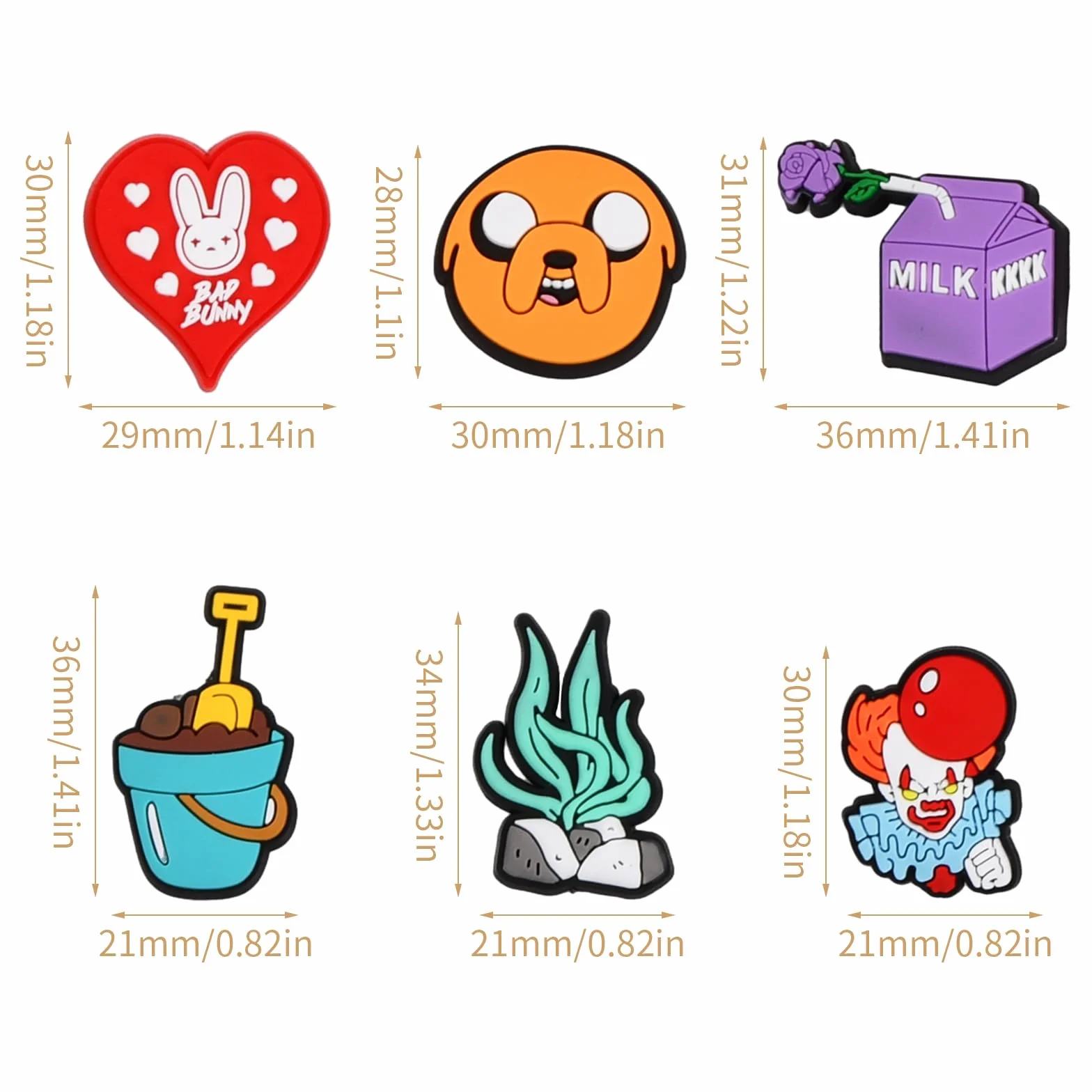 Losowe zawieszki do butów, 20 sztuk zawieszek o różnych kształtach, ozdoby do butów, akcesoria do butów, dekoracja dla dorosłych, małych dzieci, dziewcząt i chłopców, PVC, Bez kamieni