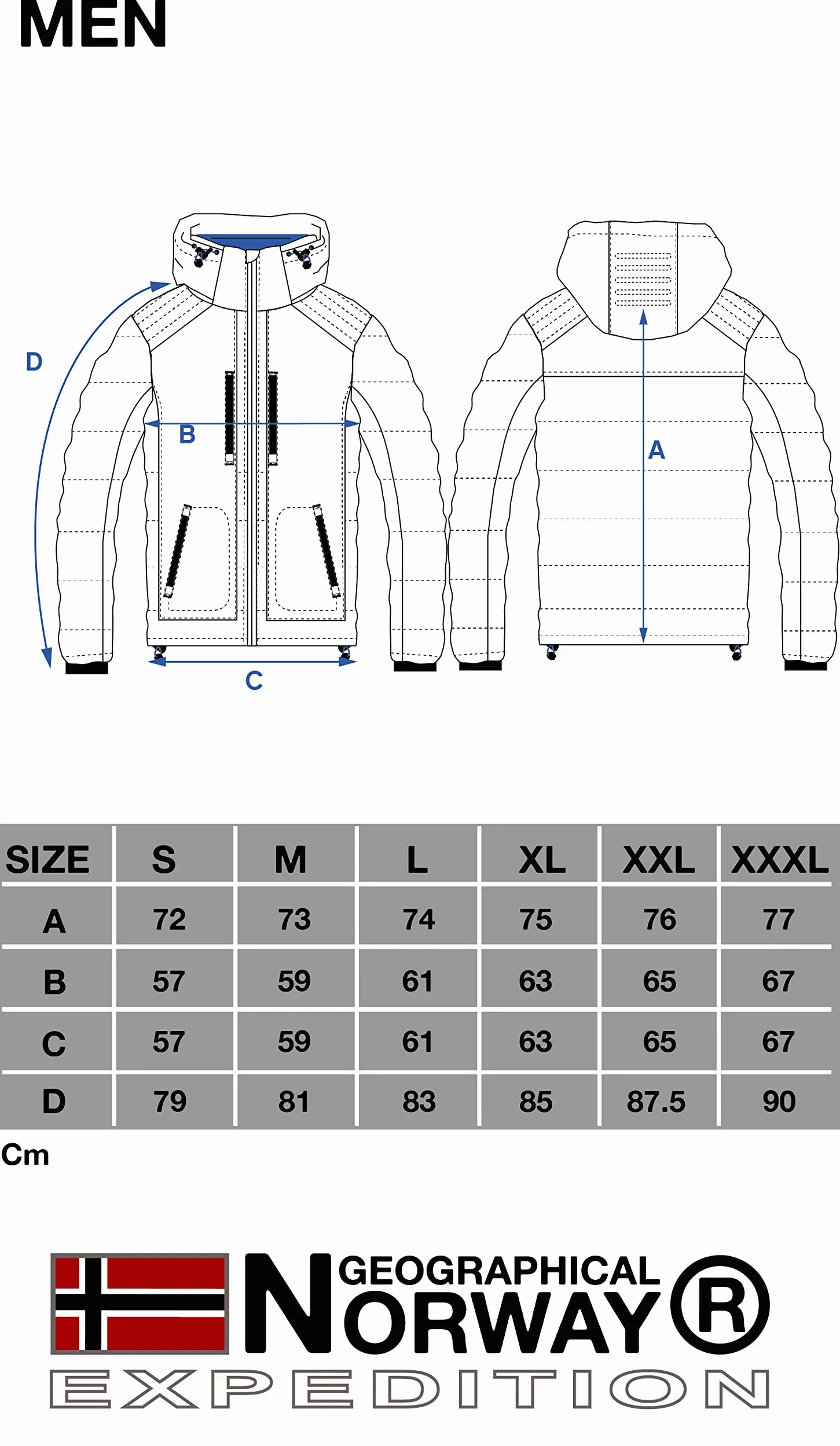 Geographical Norway Beachwood Men Kurtka zimowa męska pikowana, ciepła kurtka z podszewką, wiatrówka z długim rękawem, lekka, ocieplana
