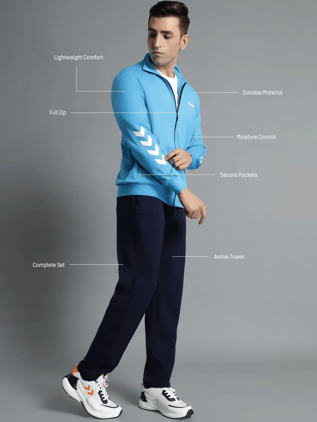 hummel Garnitur niebieski, M męski