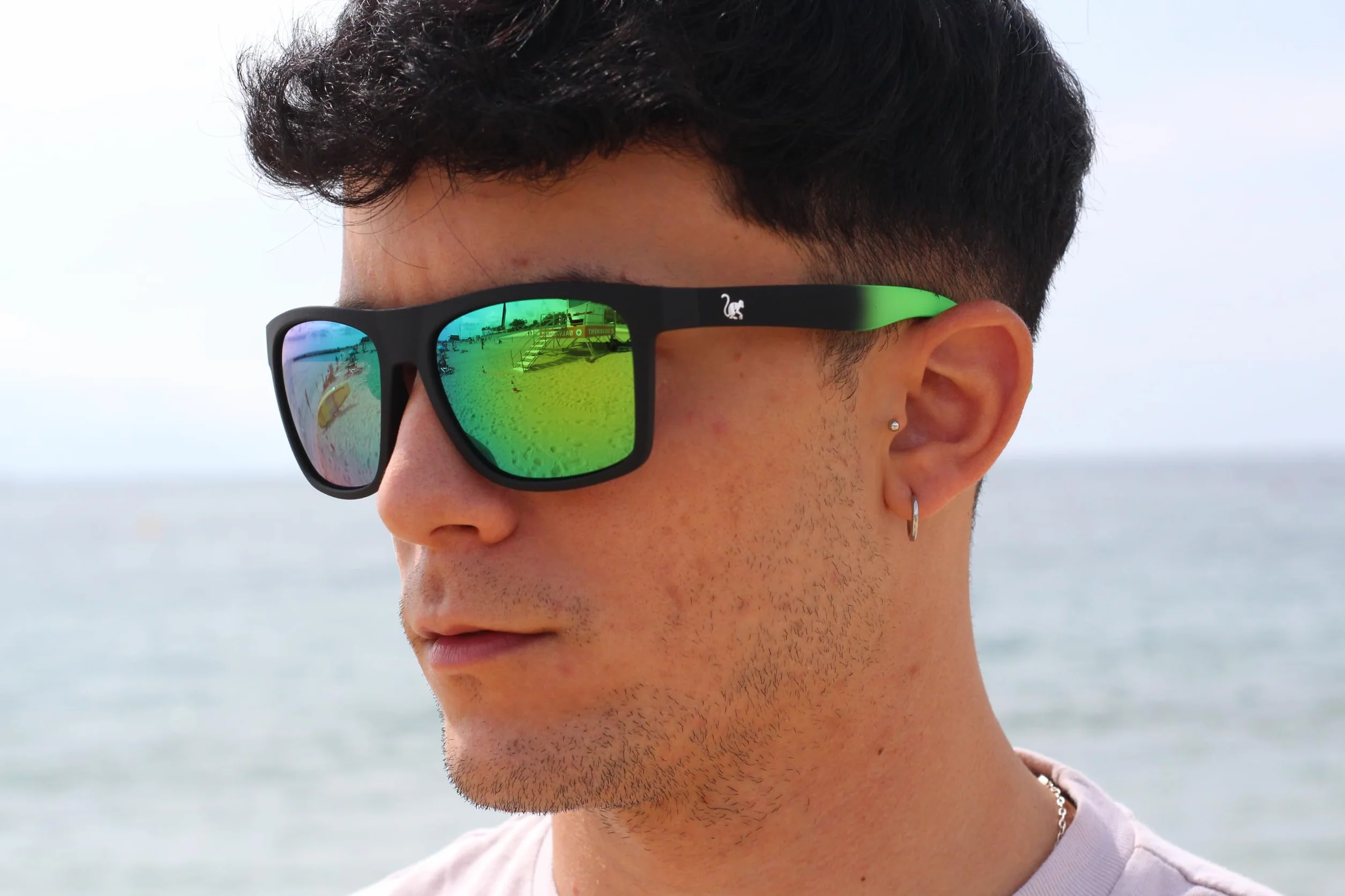 Surf Monkey Pływające okulary przeciwsłoneczne męskie/damskie | UV400 | Spolaryzowane | Powłoka antysolna
