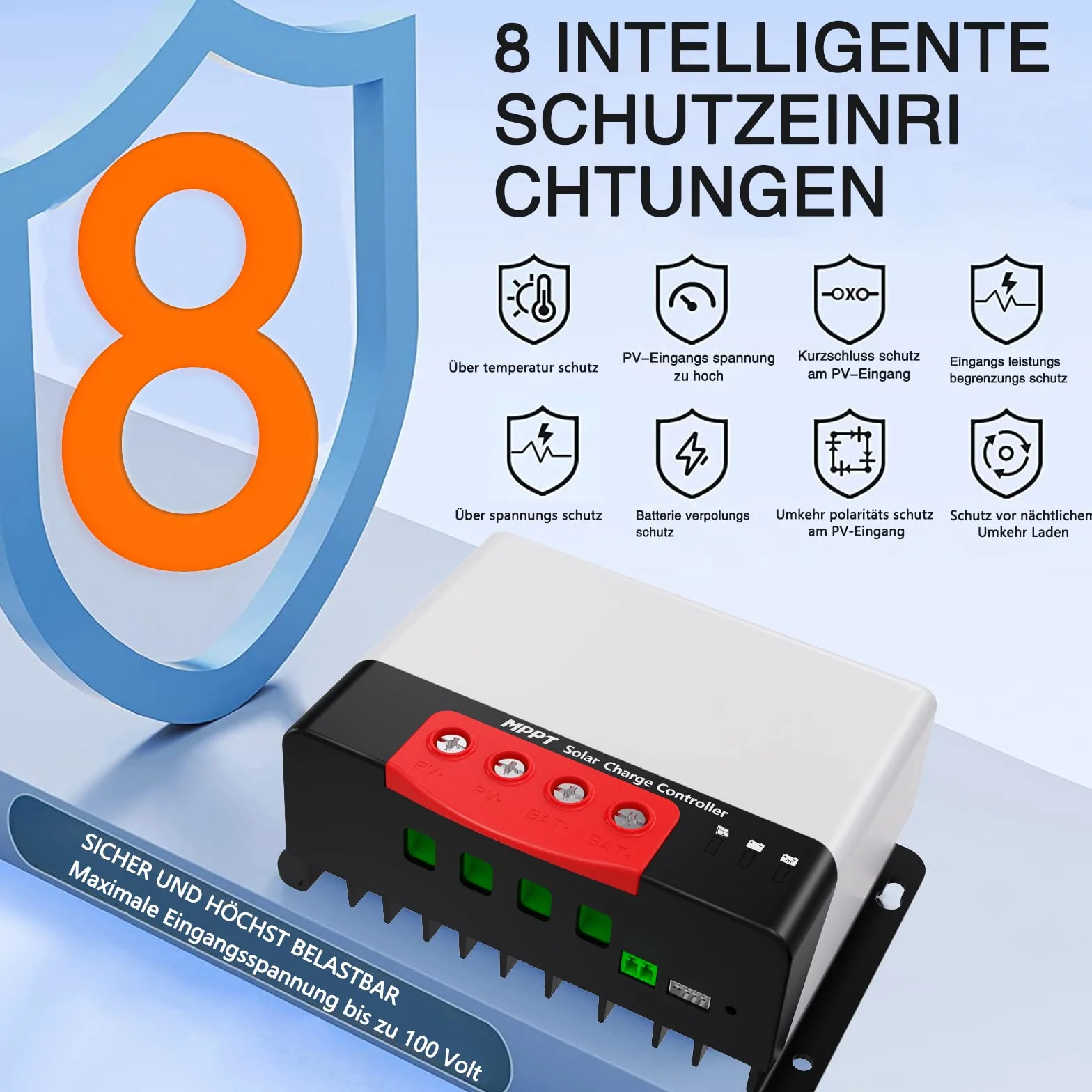 MPPT solarny regulator ładowania 30 A, wbudowany Bluetooth do mobilnej aplikacji, monitorowania i ustawiania, solarny regulator ładowania do AGM żelowy gęsto kwasowy, baterie litowe, do samochodów