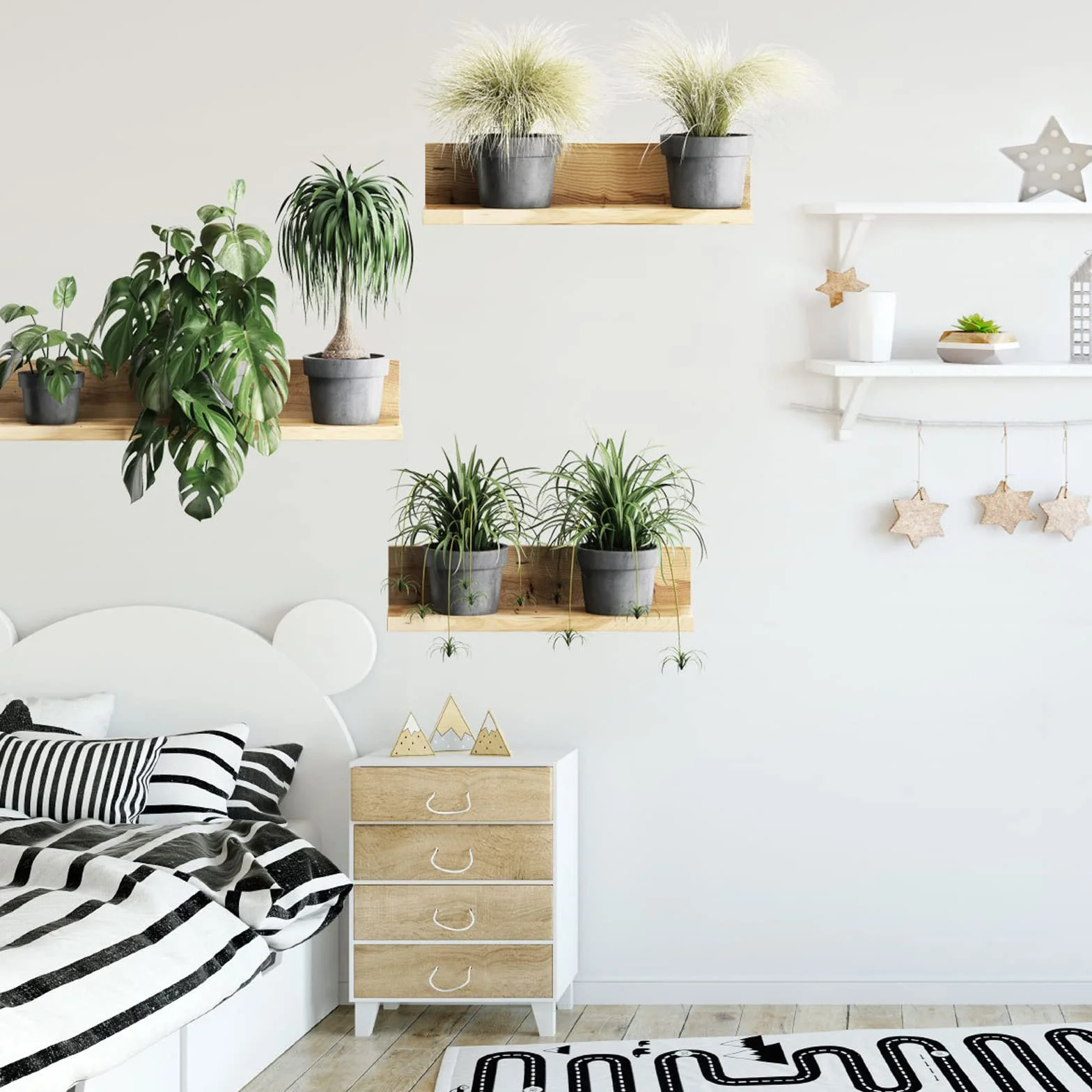 Naklejka ścienna 3D, zdejmowana naklejka ścienna z PCW bonsai, kreatywna dekoracja ścienna, roślina doniczkowa, naklejka ścienna jako dekoracja ścienna do sypialni, salonu, pokoju dziecięcego
