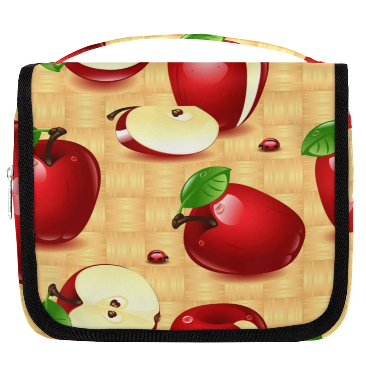 Jabłka Podróżna kosmetyczka Jabłka Wzór Owoce Mycie Torba Unisex Wiszące przybory toaletowe Kosmetyczka Organizer do makijażu, wielobarwny, Jeden rozmiar