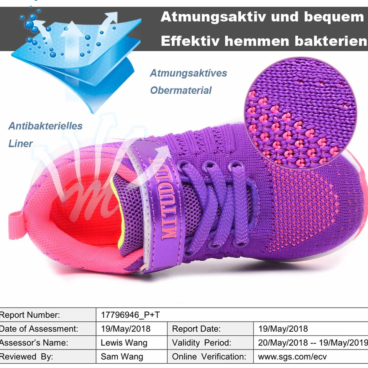 Mitudidi Unisex dziecięce buty sportowe, buty halowe, lekkie, oddychające, buty do biegania, sneakersy dla chłopców i dziewczynek 26-37