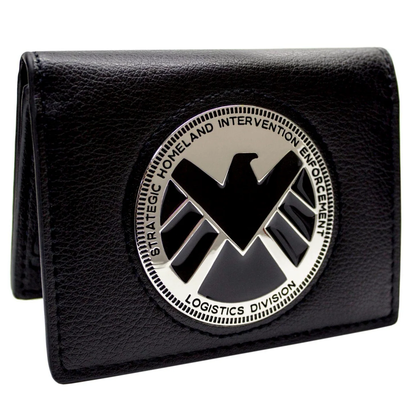 Marvel Avengers Agenci SHIELD Odznaka Phil Coulson Portfel Portmonetka Czarny