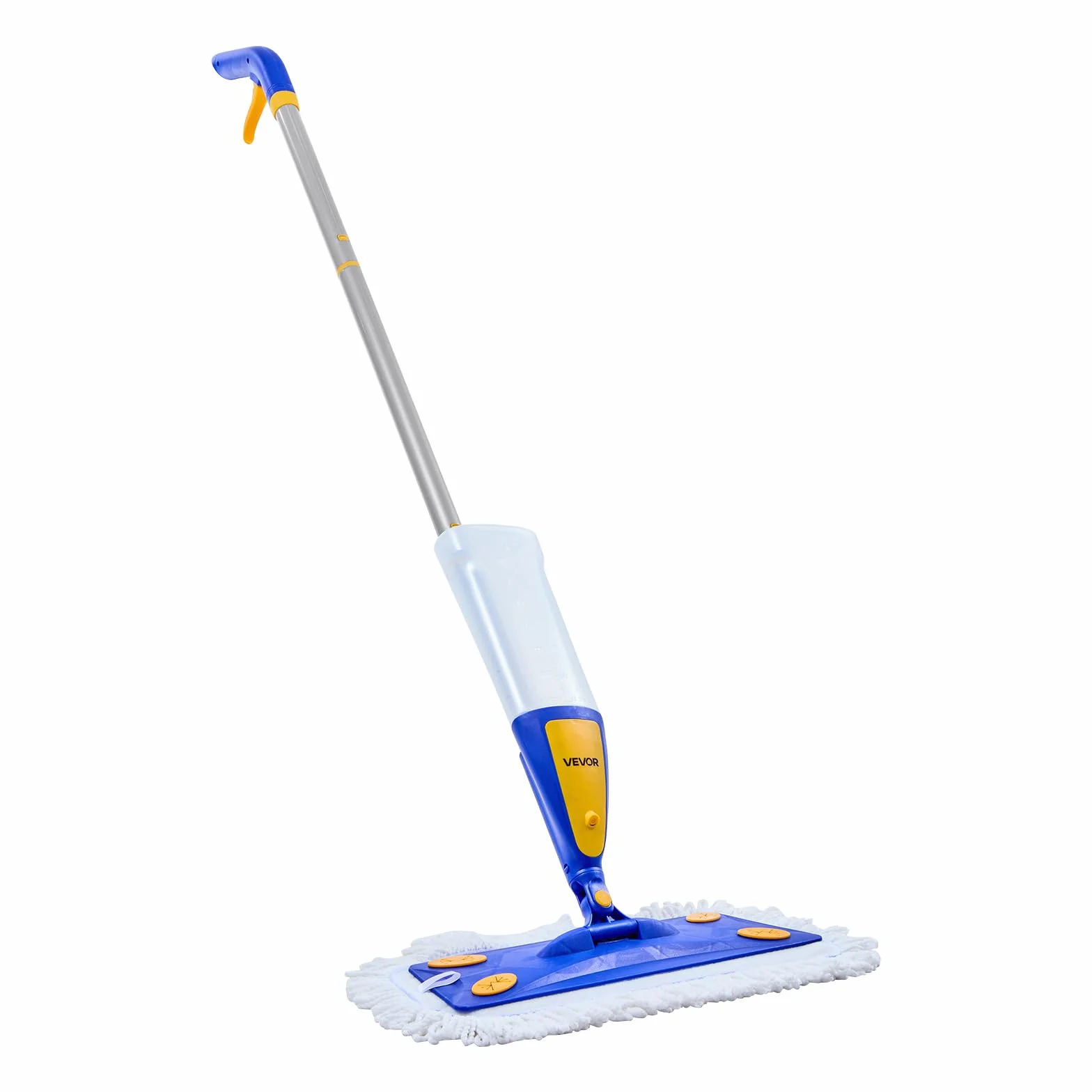 VEVOR Mop ze spryskiwaczem z 3 zmywalnymi ściereczkami wielokrotnego użytku, miotła z pojemnikiem na wodę o pojemności 800 ml do czyszczenia podłóg z płytek