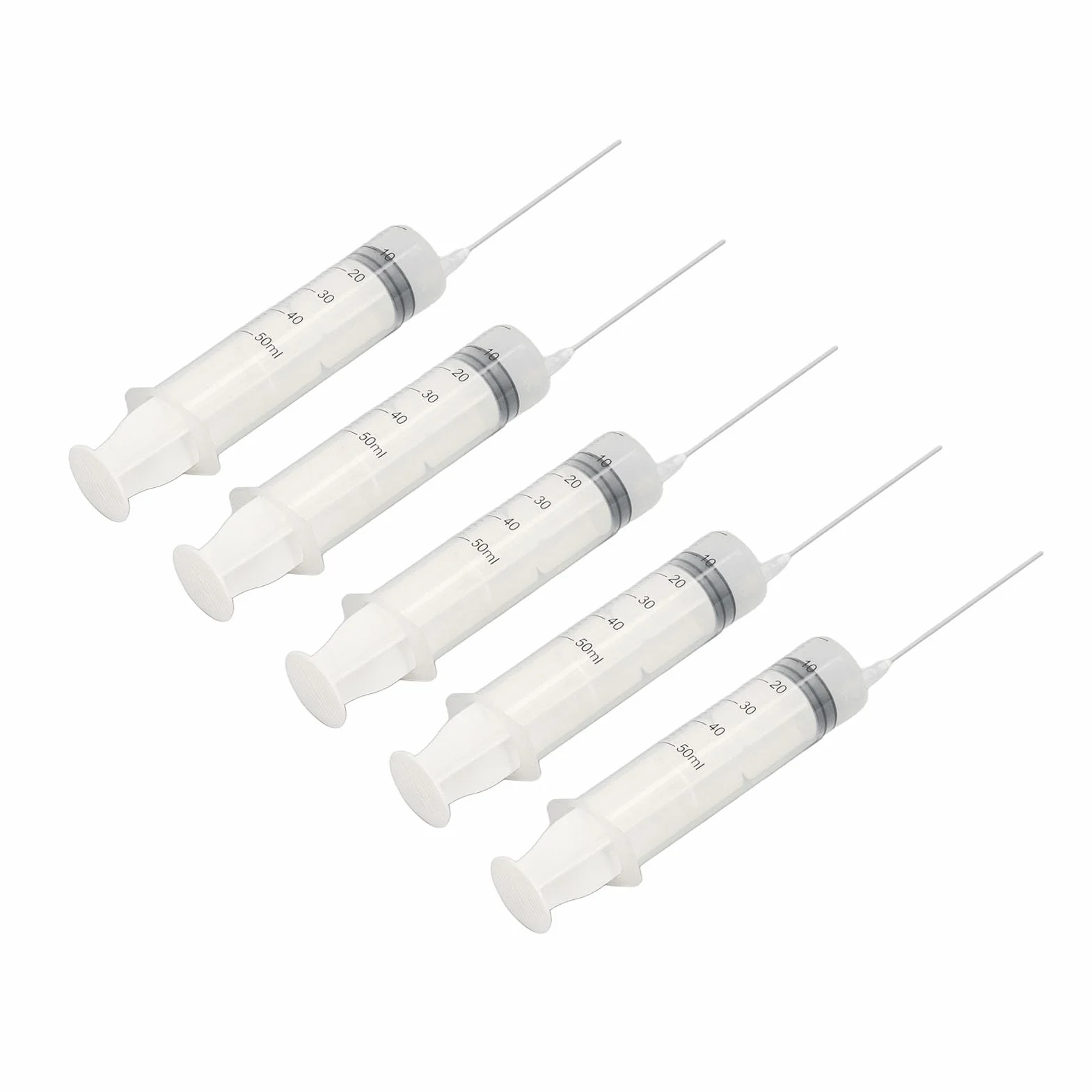 50ml Strzykawka do Tuszów 5 Sztuk z Podziałką | Zestaw Strzykawek do Drukarek i Laboratorium | Precyzyjne Dozowanie Atramentu i Eksperymentów | Wielofunkcyjna Skala | Strzykawki do Tuszów