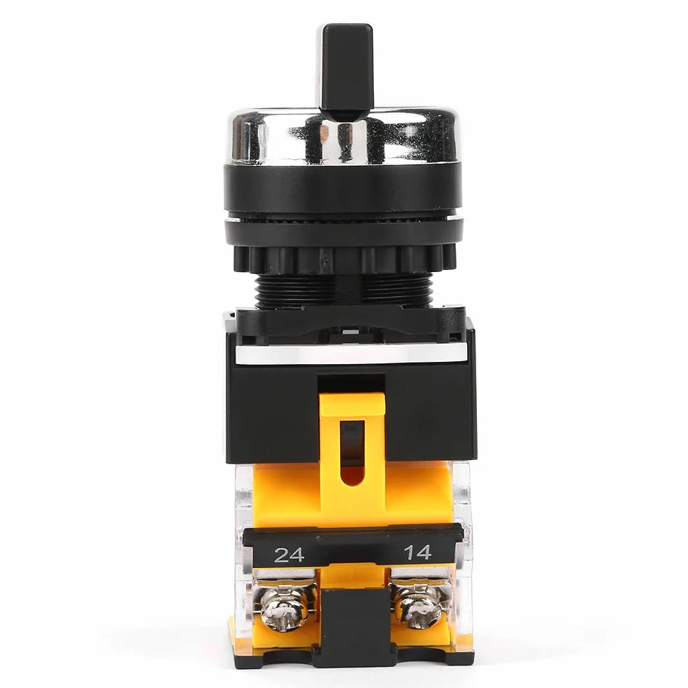 Przełącznik chwilowy przełącznika obrotowego LA38-20BX33 22 mm, 3-pozycyjny automatyczny reset mini z długim uchwytem