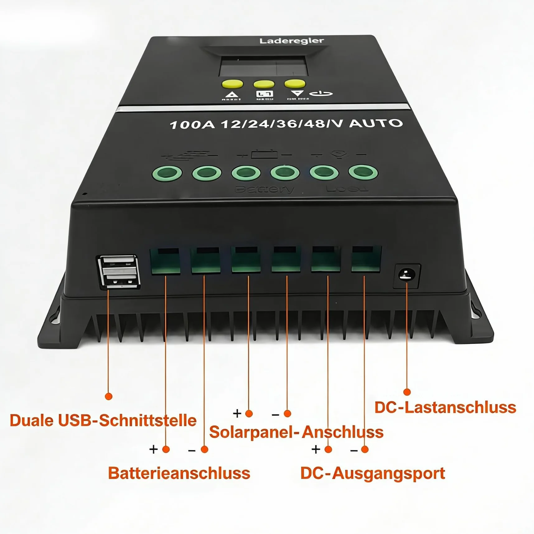 Cocoarm MPPT Słoneczny Kontroler ładowania Słonecznego Dual, USB Port Regultel LCD Wyświetlacz Słoneczny Regulator Panelu Słonecznego, Słoneczny Kontroler ładowania 12V 24V 36V 48V