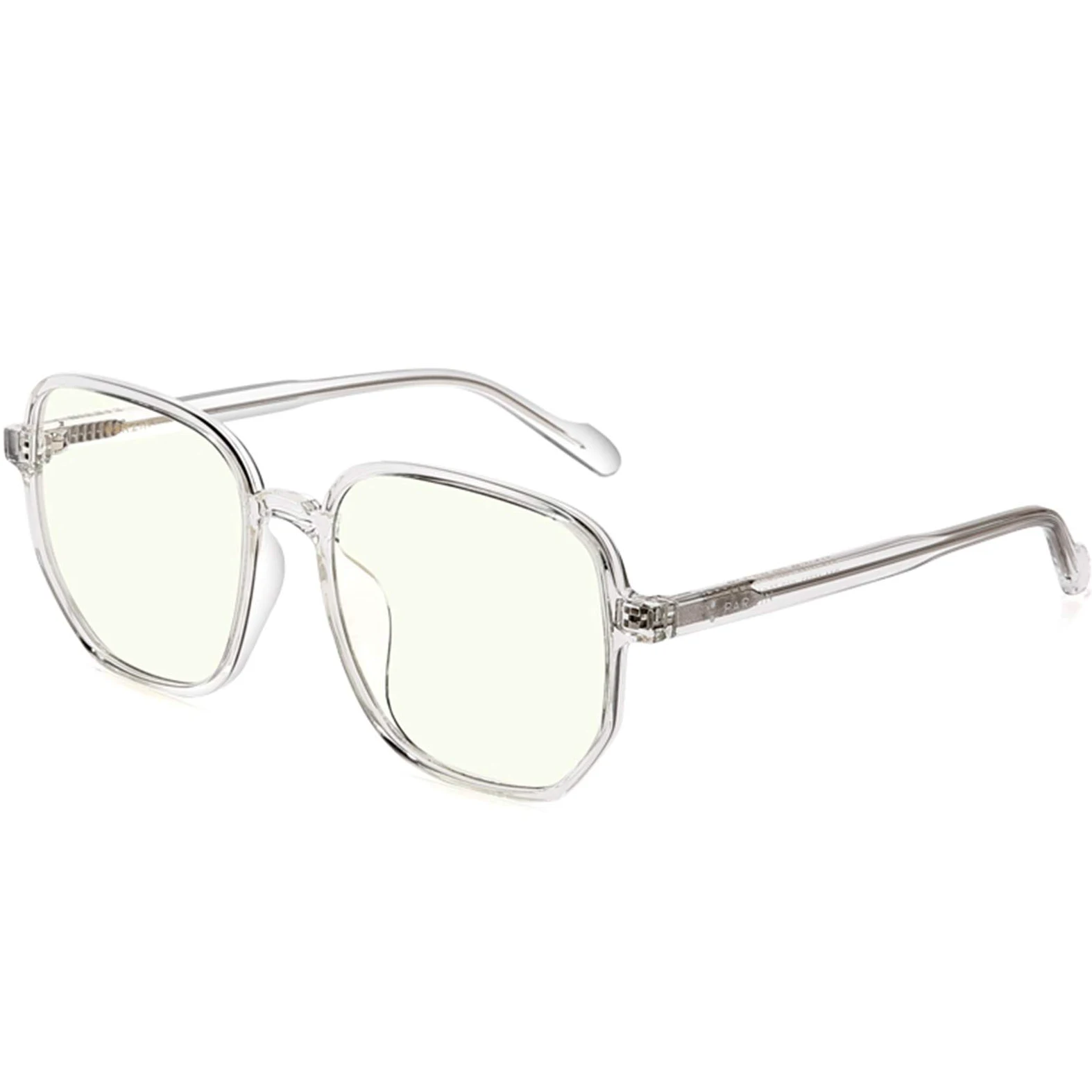 Okulary komputerowe mężczyźni antyrefleksyjne okulary ochronne antyrefleksyjne damskie okulary retro niebieskie oprawki anty-niebieskie okulary przezroczyste B