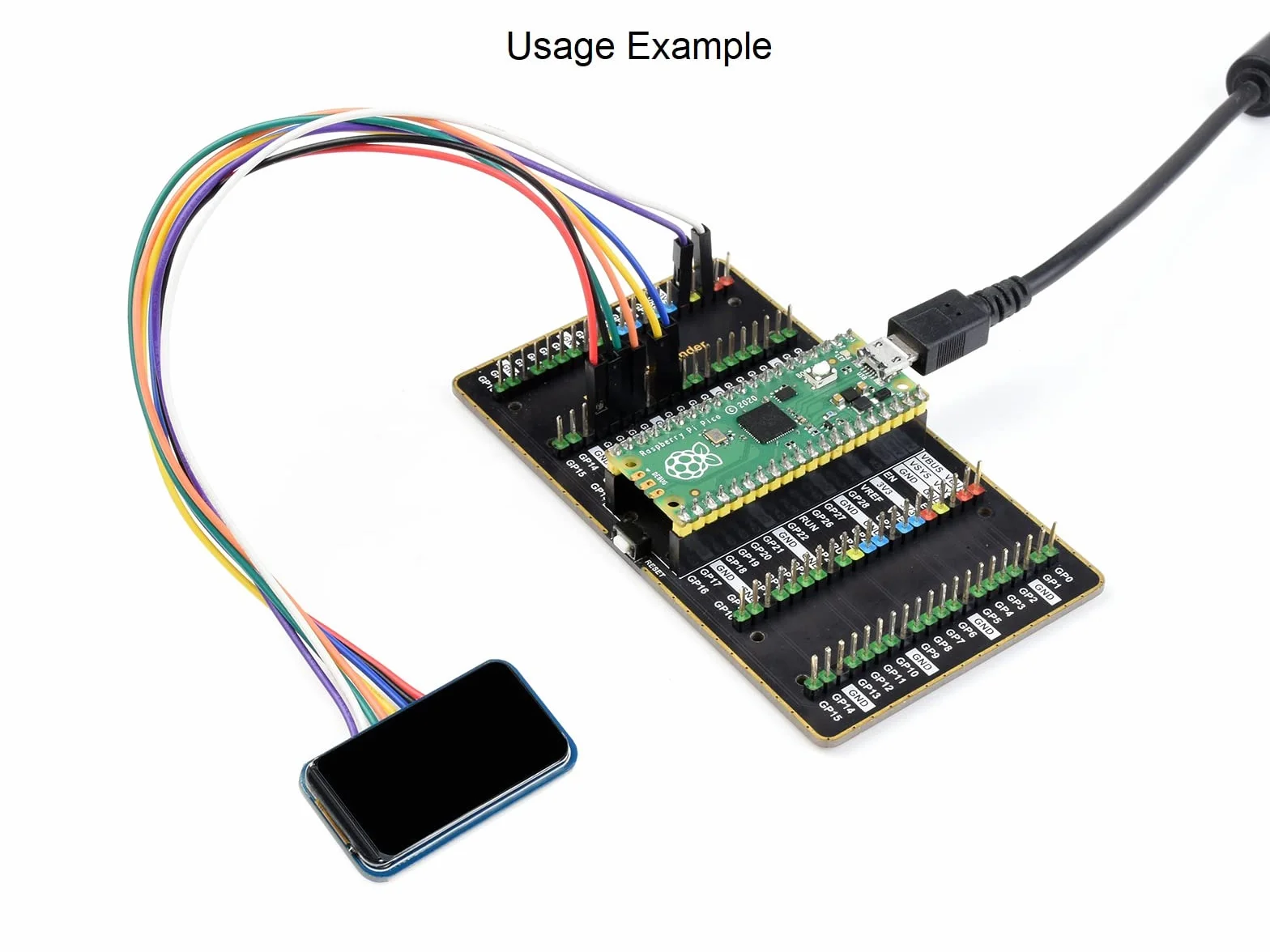 Waveshare 1.47inch LCD Display Module Compatible with Raspberry Pi Rounded Corners 172×320 Resolution with SPI Interface