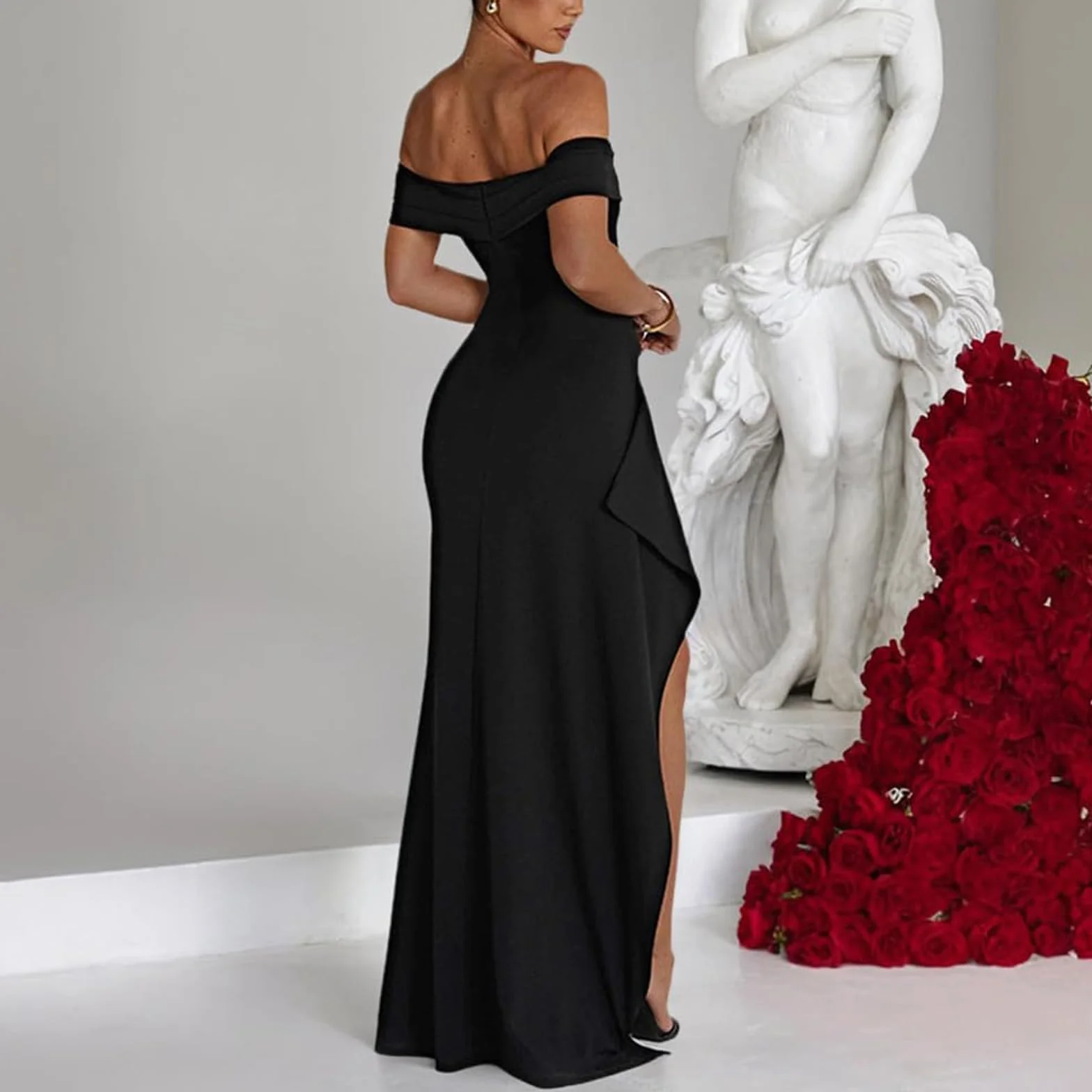 Sukienka imprezowa dla kobiet seksowne sukienki rozcięte bodycon sukienki na jedno ramię formalne rozcięcie sukienka moda slim fit długa sukienka wieczorowa dla gości weselnych na imprezę
