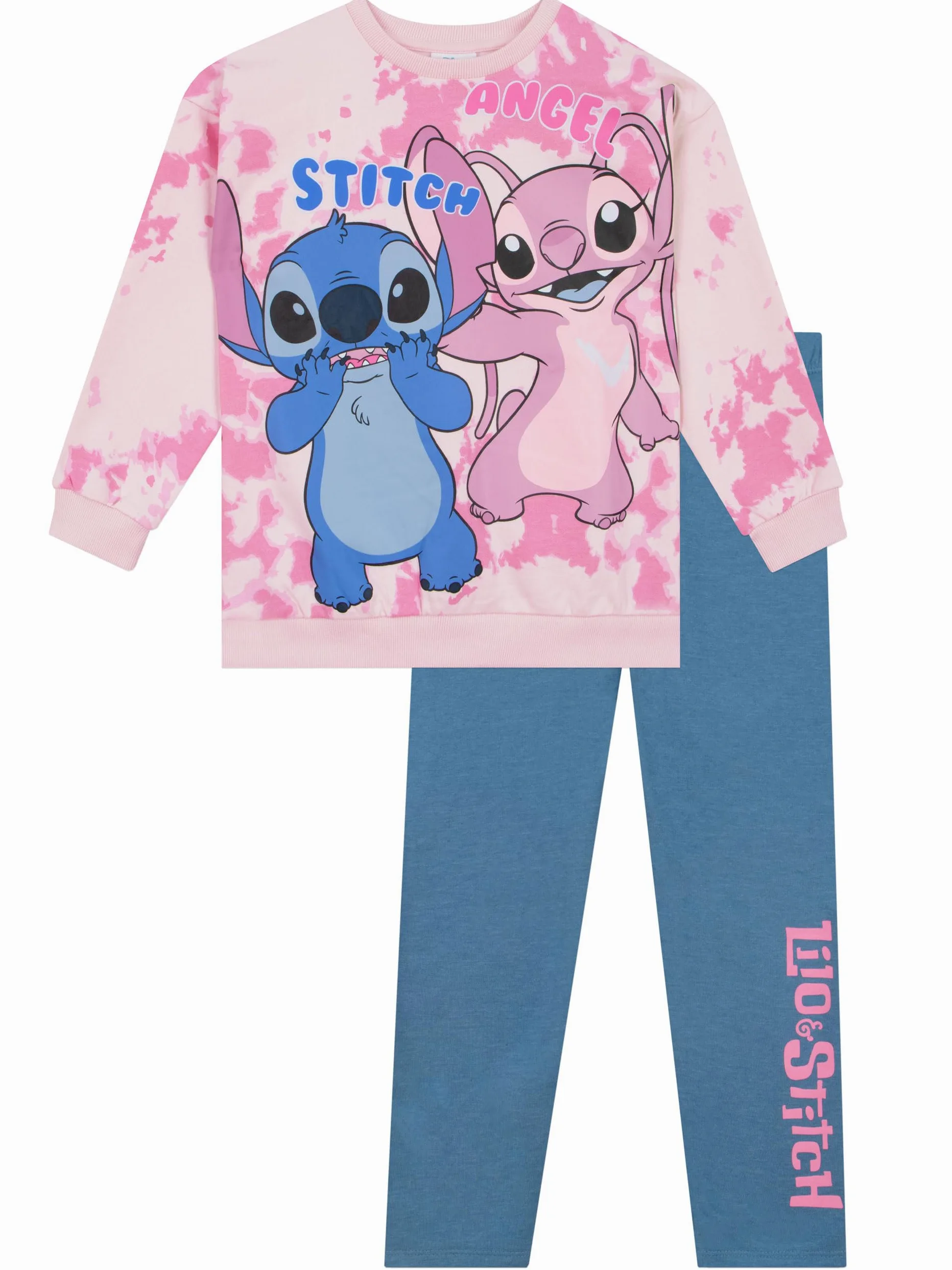 Legginsy I Bluza Disney Stitch 2 Częściowy | Stroje Stitch Dla Dziewczynek | Ubrania Stitch Dla Dziewczynek