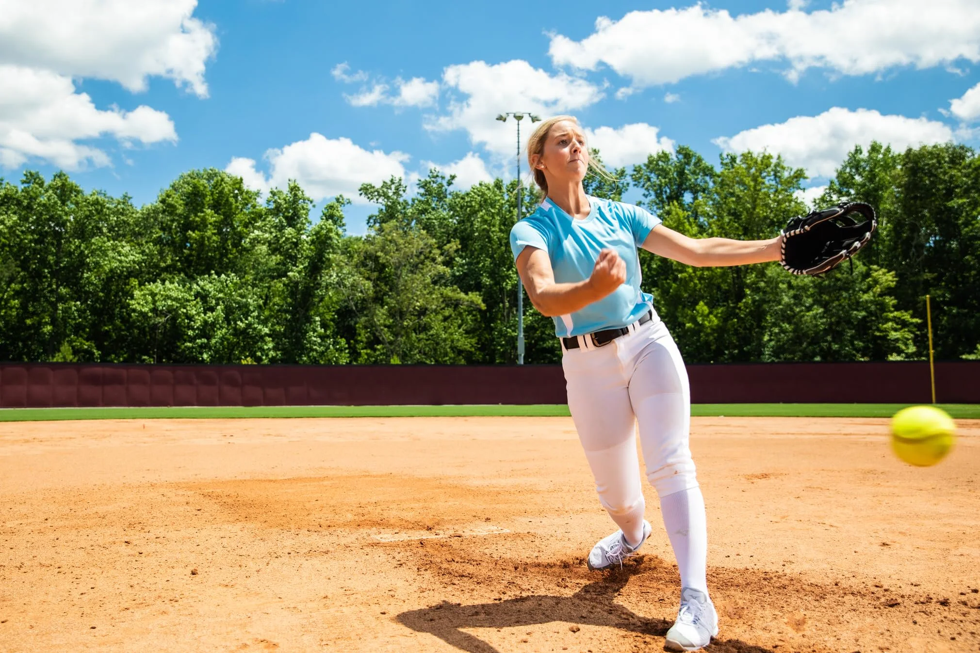 Mizuno Mizuno Girl's Belted Stretch Softball Pant - Spodnie softball Dziewczynki