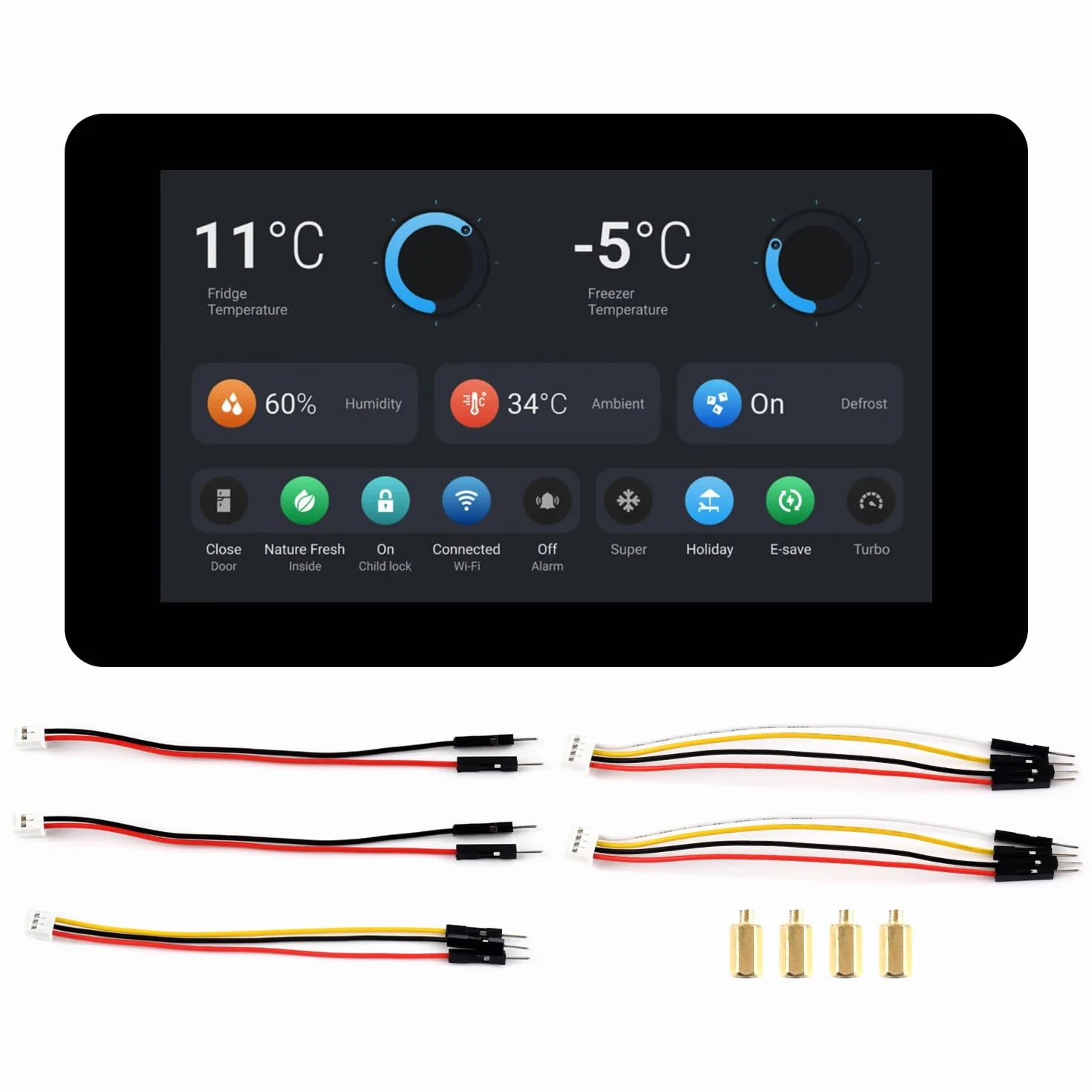 Waveshare ESP32-S3 Display 7inch LCD Development Board, 1024x600 Resolution, 32-bit LX7 Dual-Core Processor 240MHz, Wi-Fi & BT Support, Onboard Antenna, with Touch