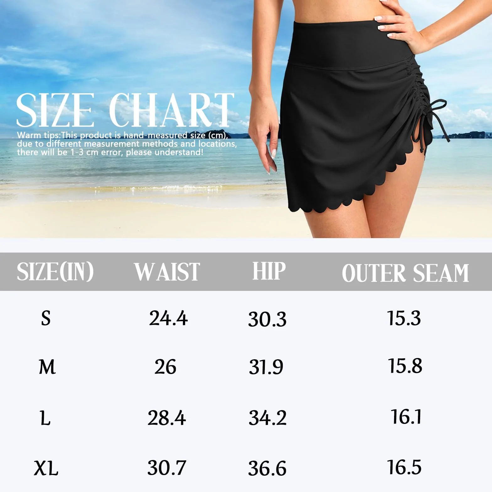 Damska spódnica kąpielowa Ruched Obcisłe Regulowane bikini Dół Stroje kąpielowe Spódnica z wbudowaną wysoką talią elegancka wąska krótka spódnica basen Bikini plażowe ubrania