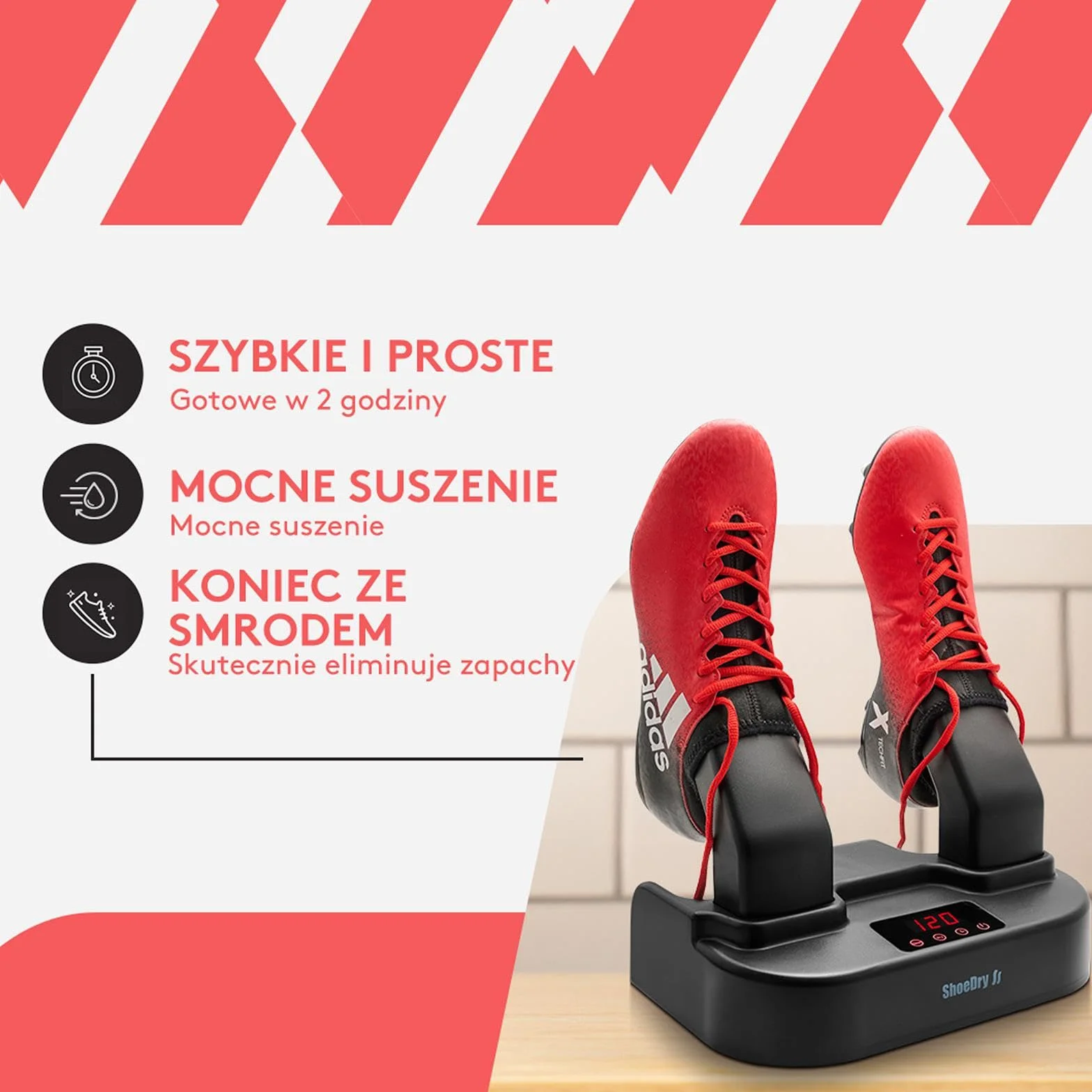 ShoeDry Ozone suszarka i odświeżacz do butów - suszarka do butów - suszarka do butów narciarskich - suszarka do butów