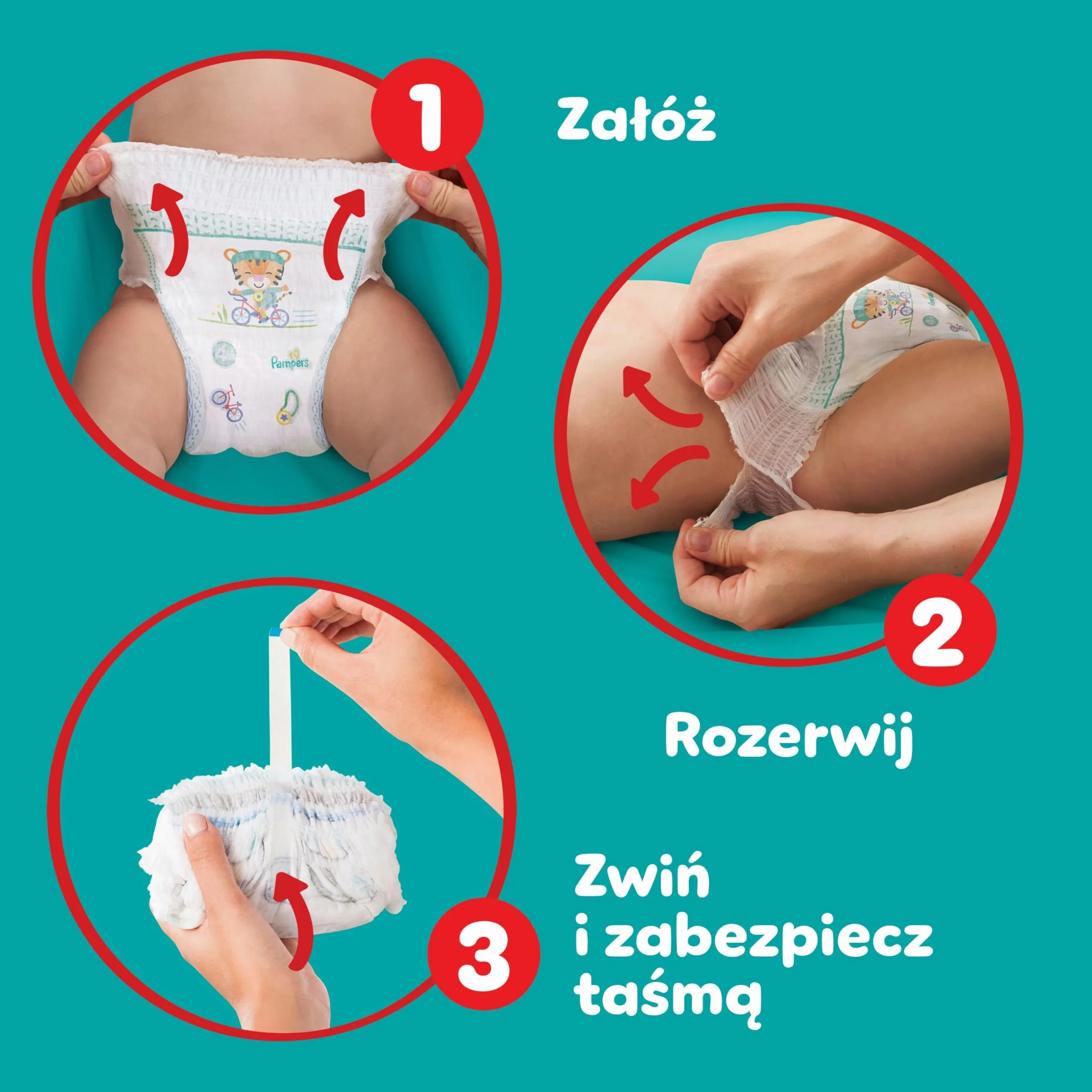 Pieluchomajtki Pampers Active Baby, rozmiar 6, pieluszki 132, 13kg-19kg