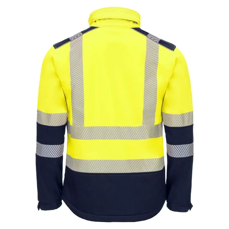Nitras Kurtka softshellowa MOTION TEX VIZ 7172, żółta/granatowa, rozmiar 5XL