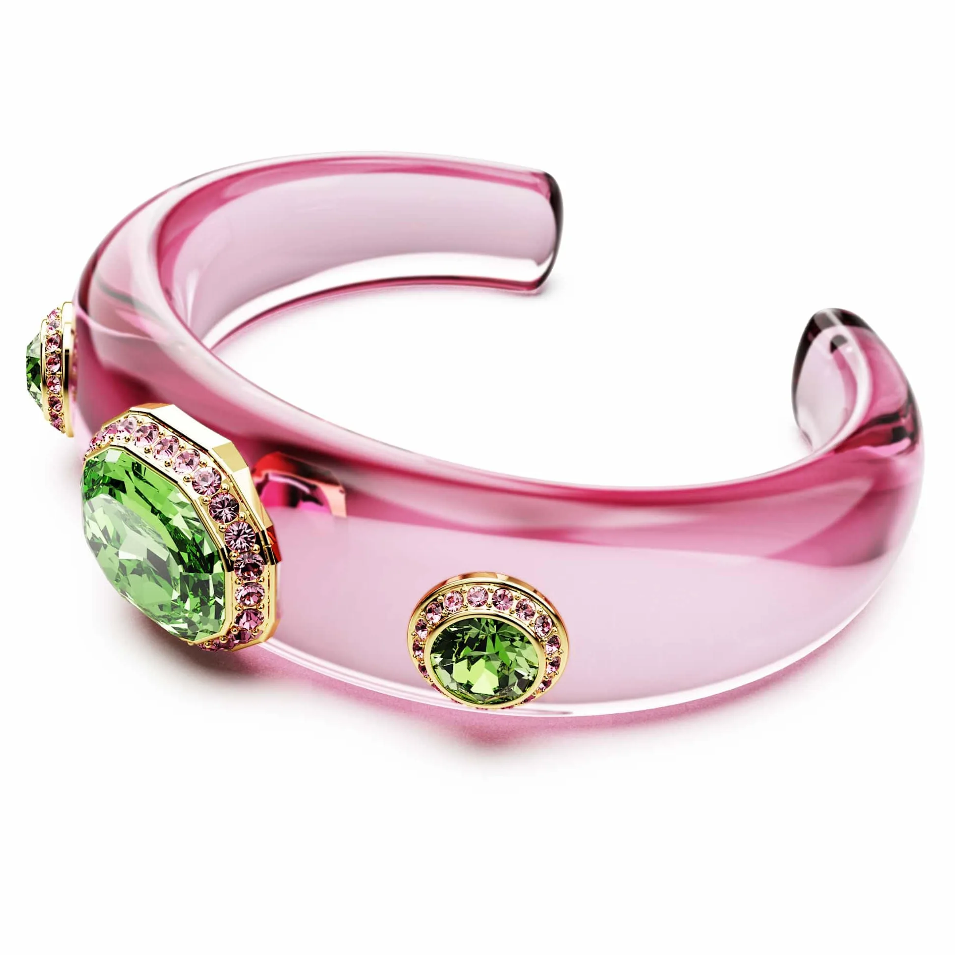 Swarovski Dulcis Kolekcja bransoleta mankietowa, mieszane szlify, wielokolorowy, pokryty w odcieniu złota