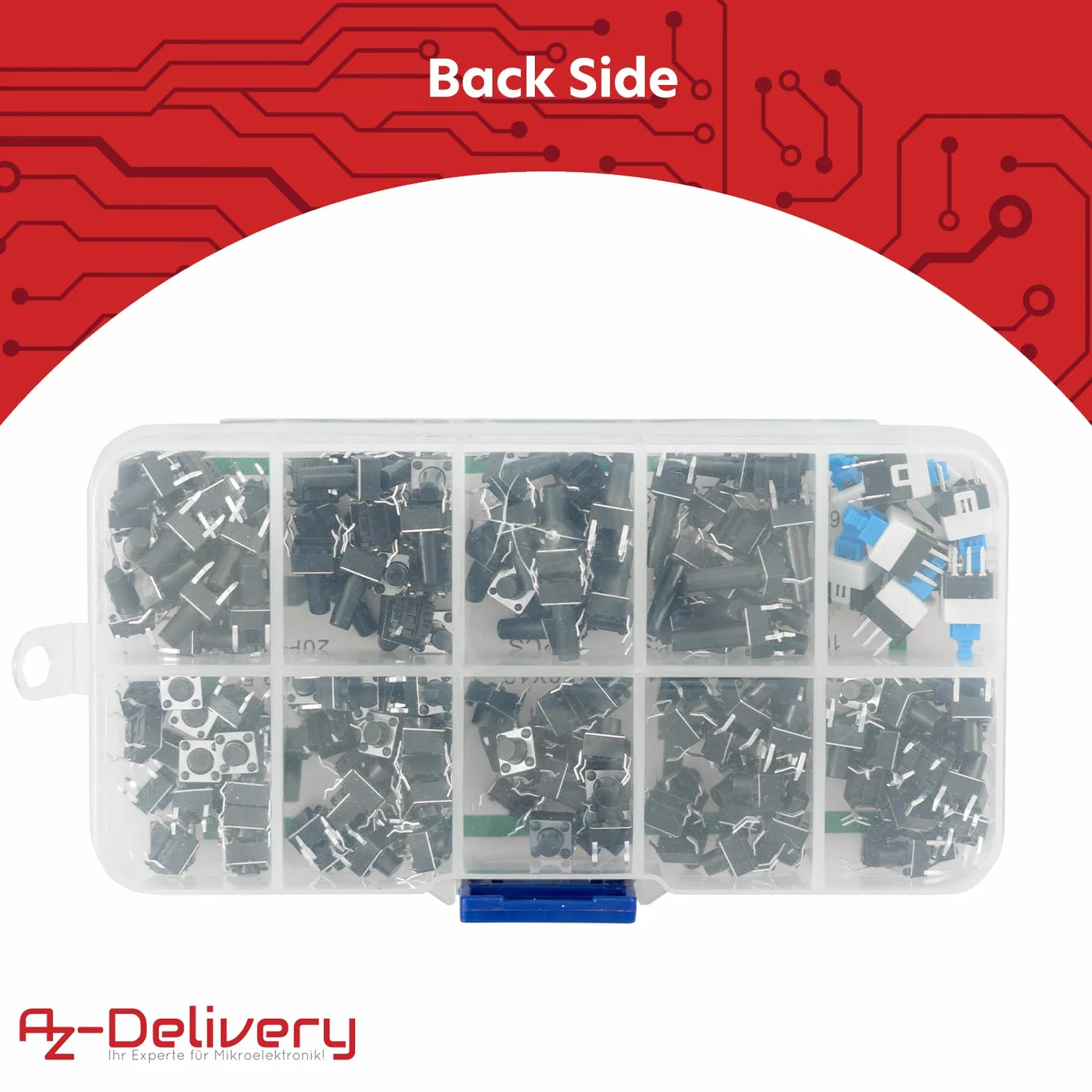 AZDelivery 1 x zestaw 180 sztuk mikroprzełączników