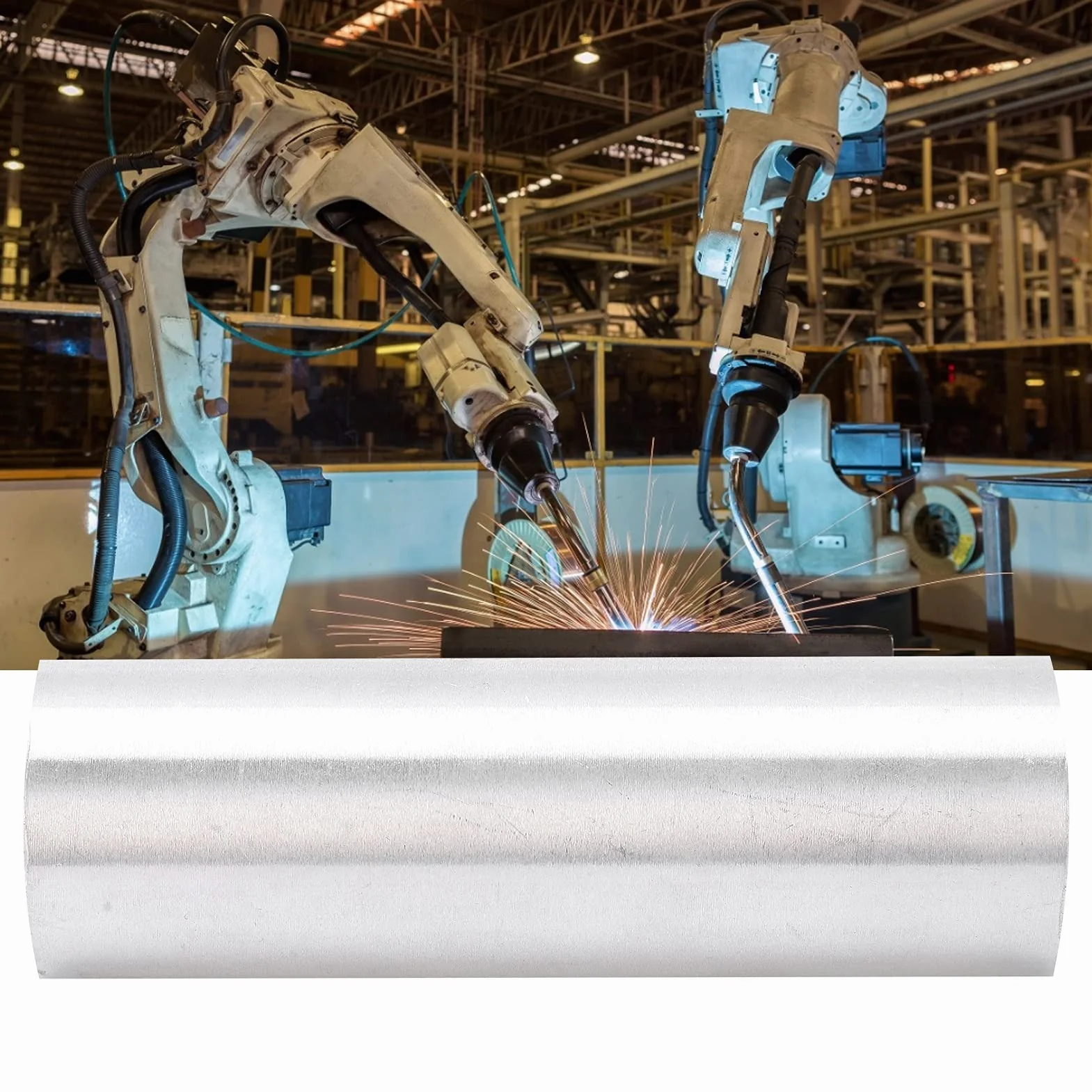 Aluminiowa Rura o średnicy Zewnętrznej 32 Mm do Podparcia Robota, Najmocniejsza ściana, Otwory Wewnętrzne o średnicy 27 Mm Umożliwiające Schludne Okablowanie, Odpowiednia do