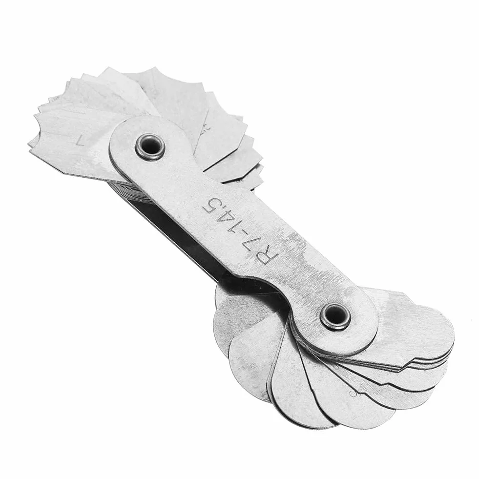 Miernik Zaokrąglenia, Miernik Promienia, R0.3 do 1.5 R1 6.5 R7 14.5 R15 25 R25 50 R52 100MM promień Zaokrąglenia ze Stali Nierdzewnej (R7-14,5 MM)