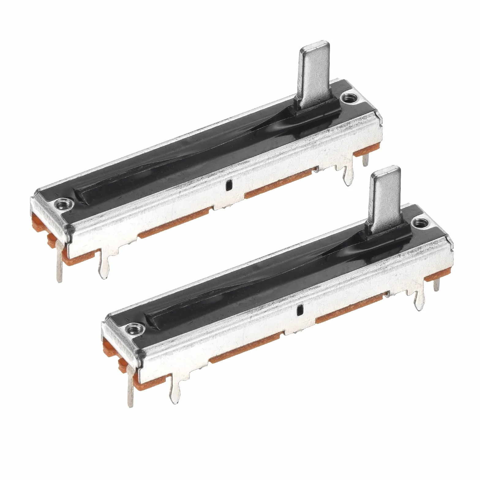 QUARKZMAN 2 szt. Prosty Potencjometr liniowy 7-pinowy B10K 45 mm (L) 30 mm skok 10 mm Uchwyt Fader Zmienny rezystor Mikser Elektroniczny Potencjometr Do Tuning