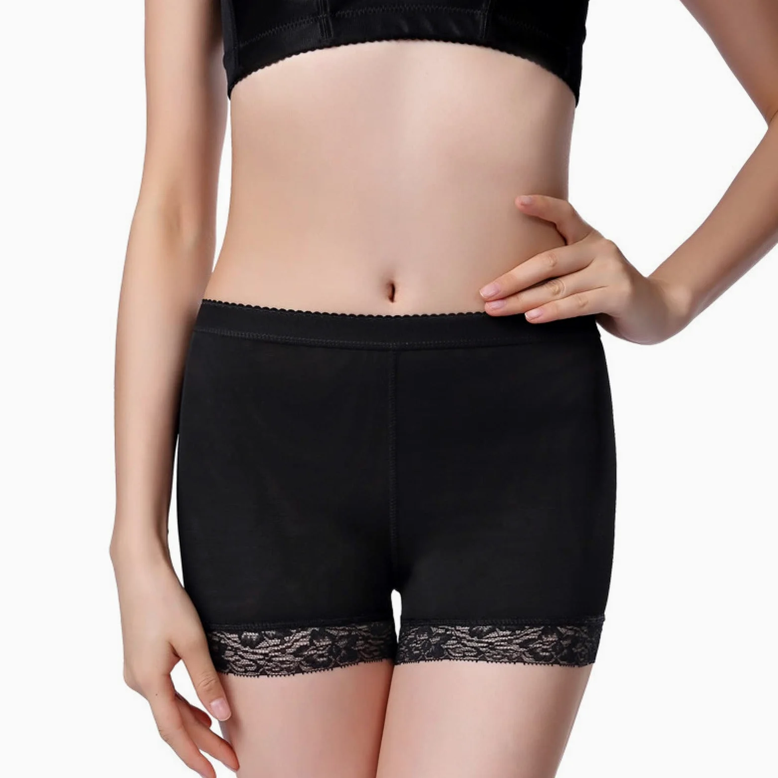 HLTYGWX Damskie majtki typu Body Butt Lifter Booty Hip Enhancer Fałszywe pośladki Bielizna modelująca Push koronkowa bielizna