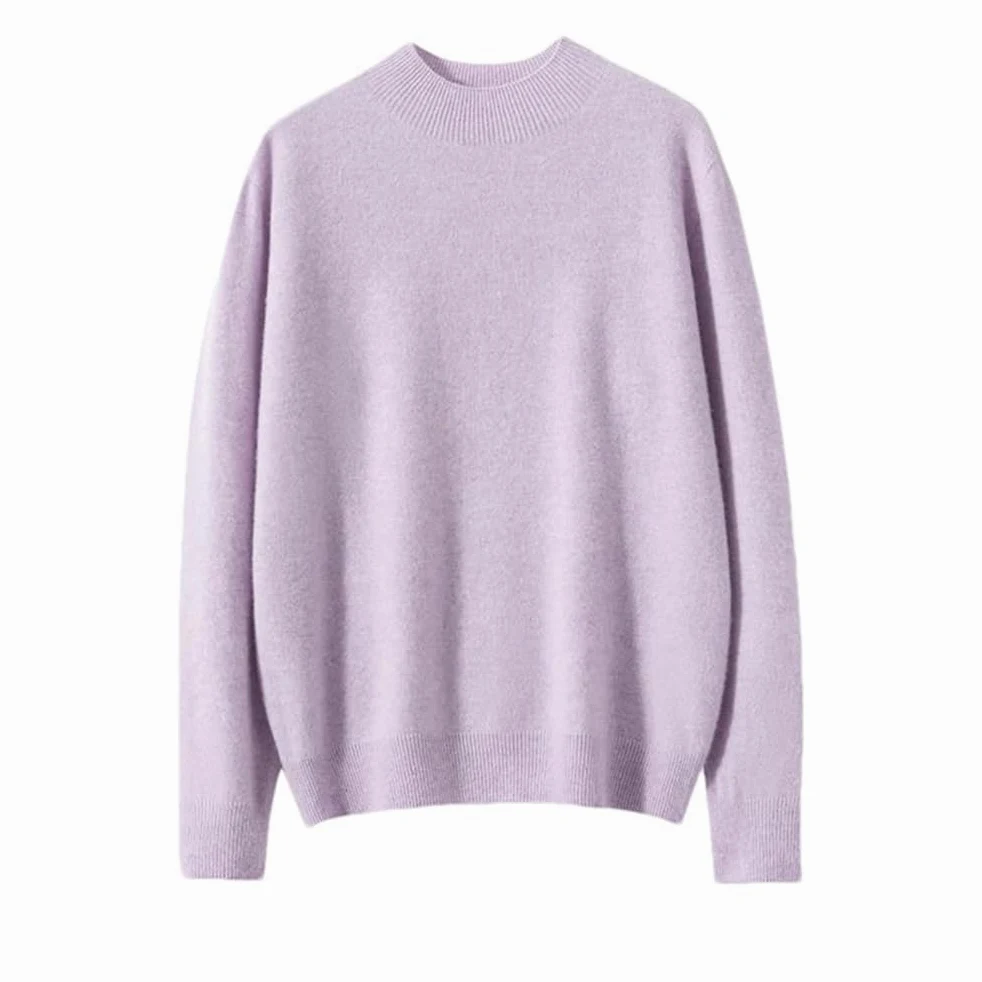 Damski sweter okrągły dekolt miękki ciepły sweter damski solidny casualowy dzianinowe topy