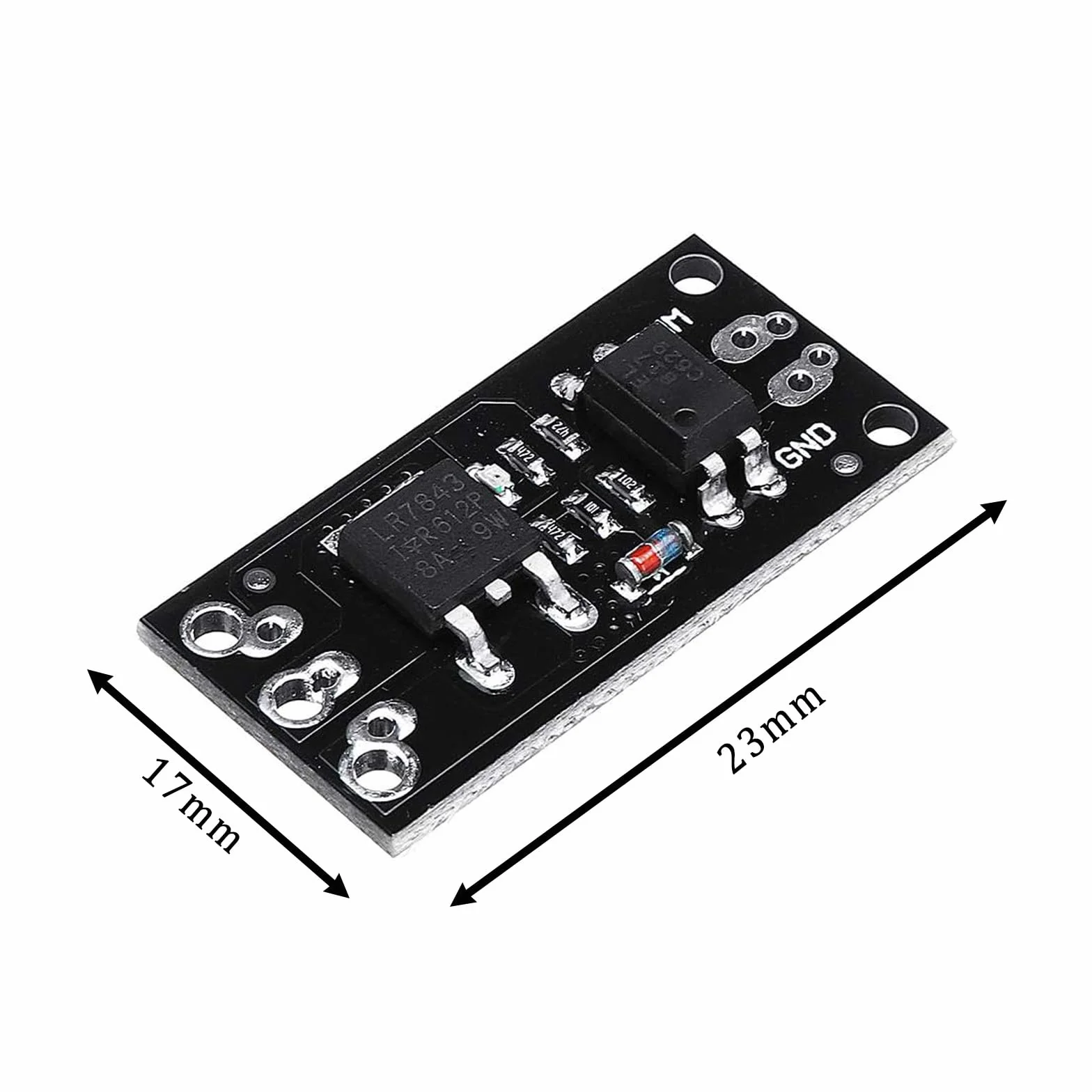 GERUI 6 sztuk LR7843 FR120N D4184 MOSFET moduł sterujący 30V 161A 100V 9,4A 40V 50A 3V lub 5V sygnał 3V lub 4V sygnał rurka MOS moduł tranzystora polowego przekaźnik zastępczy dla Arduino (LR7843)