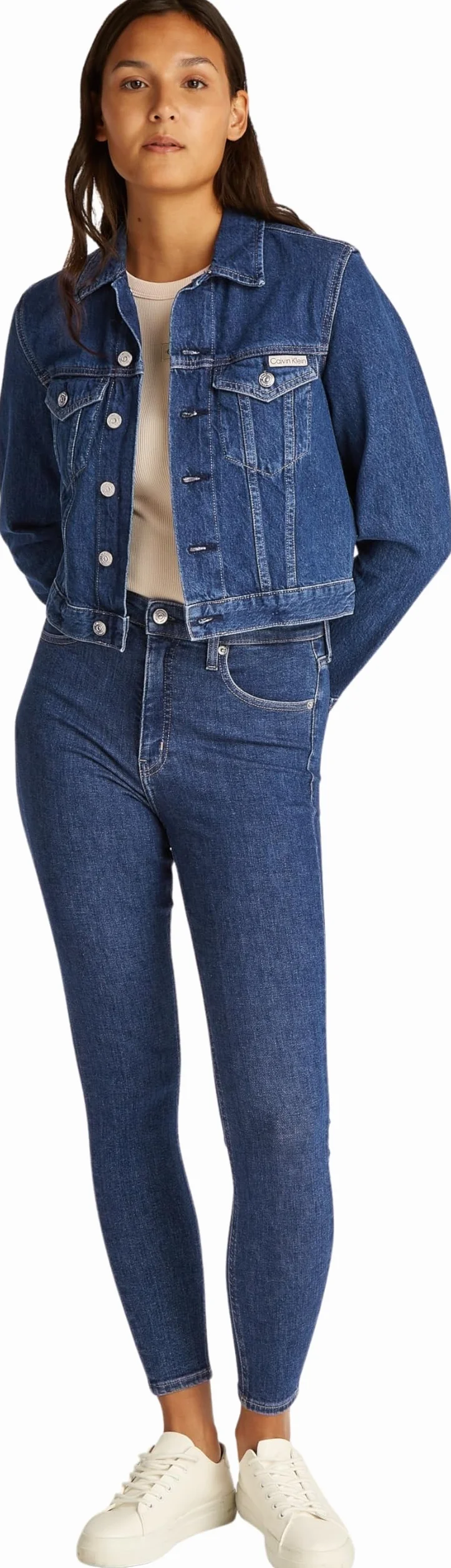 Calvin Klein Kurtka Trucker Cropped 90's Denim J20j225183