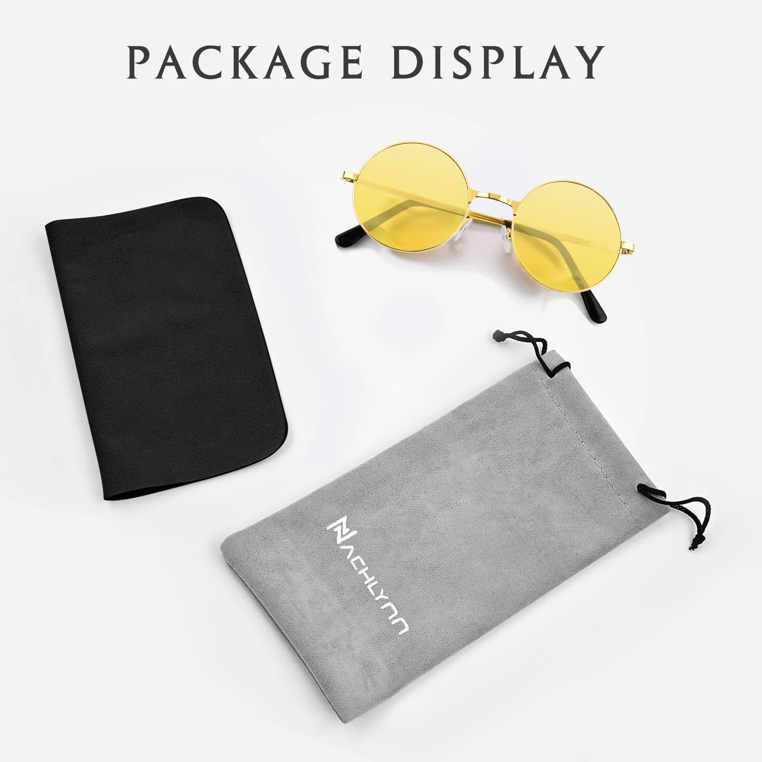 NACHLYNN Okrągłe hipisowskie okulary przeciwsłoneczne metalowe obramowanie koło hipisowskie okulary ochrona UV380 lata 70. okulary przeciwsłoneczne dla mężczyzn kobiet na imprezę