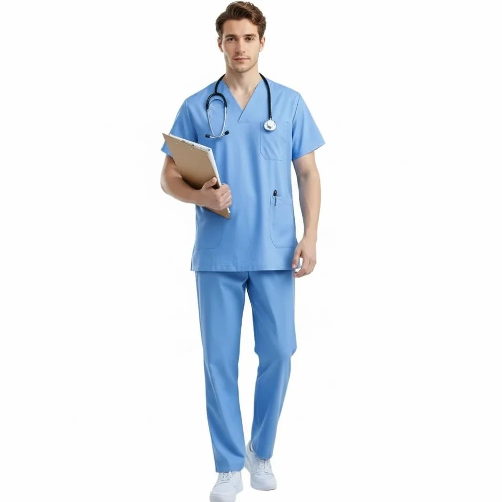 Chesoon Medical Scrubs męski letni krótki rękaw zestaw dla dentystów