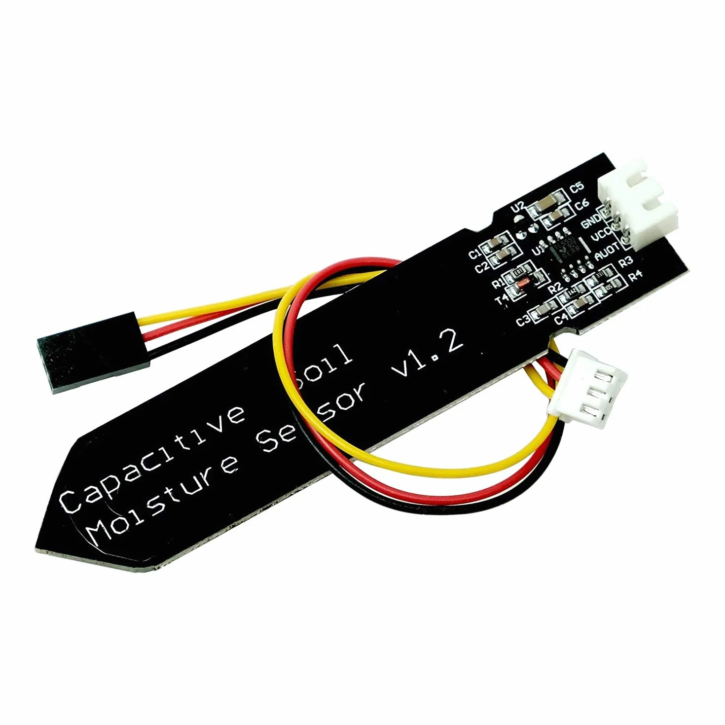 pojemnościowy czujnik wilgotności gleby, 5 V 3,3 V czujnik wilgotności dla ziemi w tym kabel przyłączeniowy, wyjście analogowe kompatybilne z Arduino