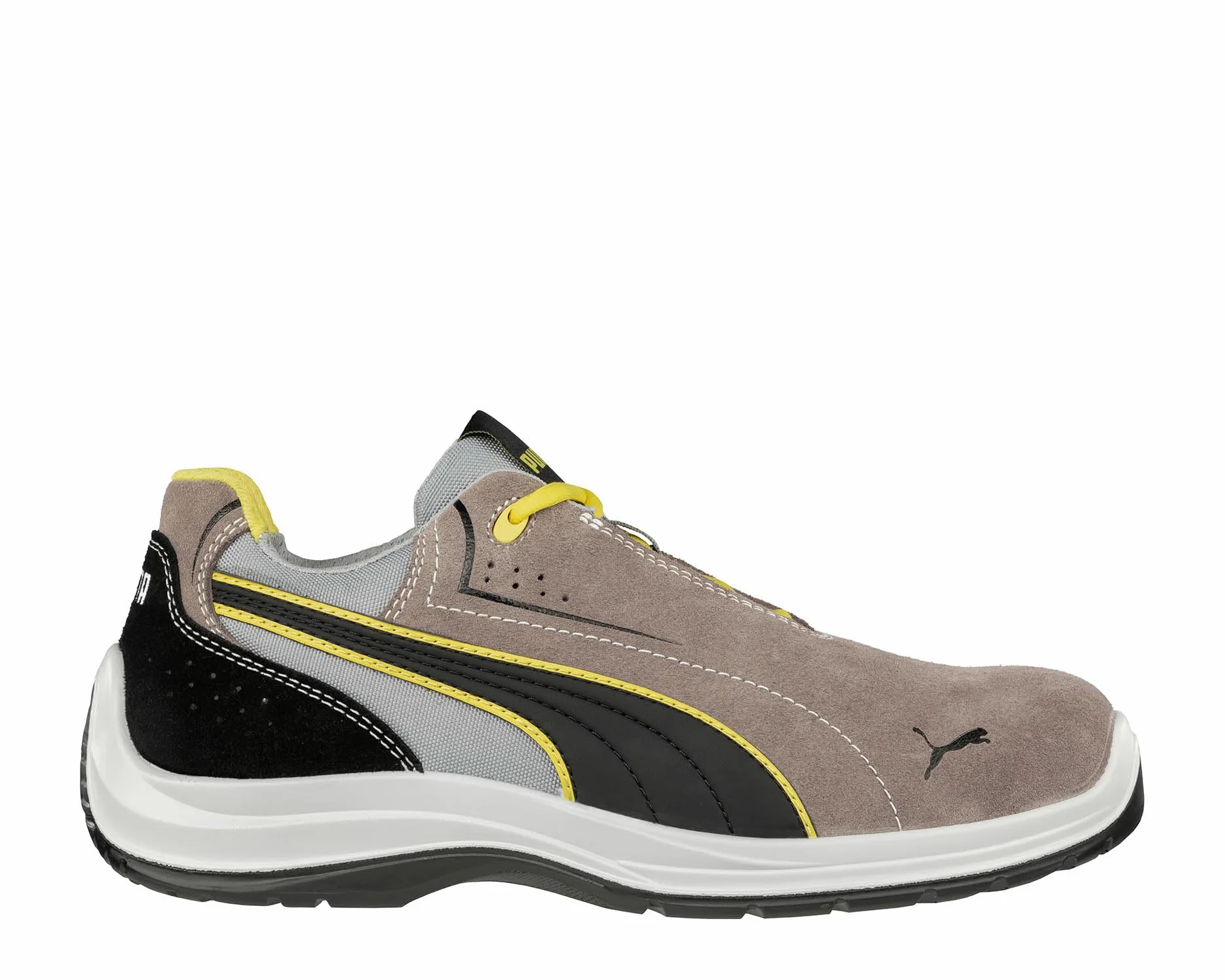 PUMA Safety Touring White low Obuwie ochronne S3 ESD SRC z noskiem z włókna szklanego Sportowy wygląd wysokich butów ochronnych