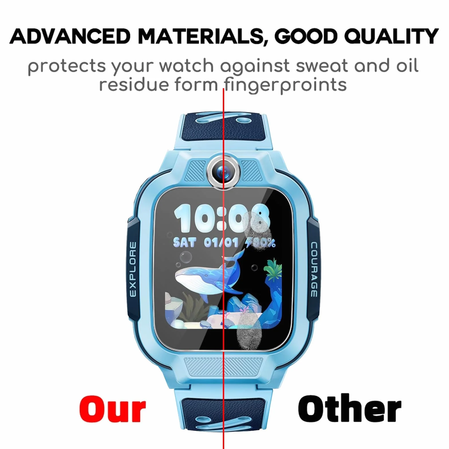 Folia ochronna do zegarka imoo Watch Phone Z3, folia ochronna na wyświetlacz, przezroczysta HD [odporna na zarysowania], szkło ochronne, wysoka twardość, pełne pokrycie, folia pancerna do