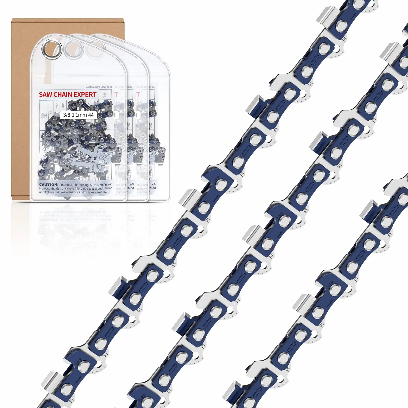 Łańcuch Napędu 3 × 30 cm 3/8 "LP Link 1,1 mm 44TG Niski Odrzut Łańcucha, Zbadane łańcuchy,Odpowiednie Dla Stihl MSE170C MS194T- 36100000044 ITP