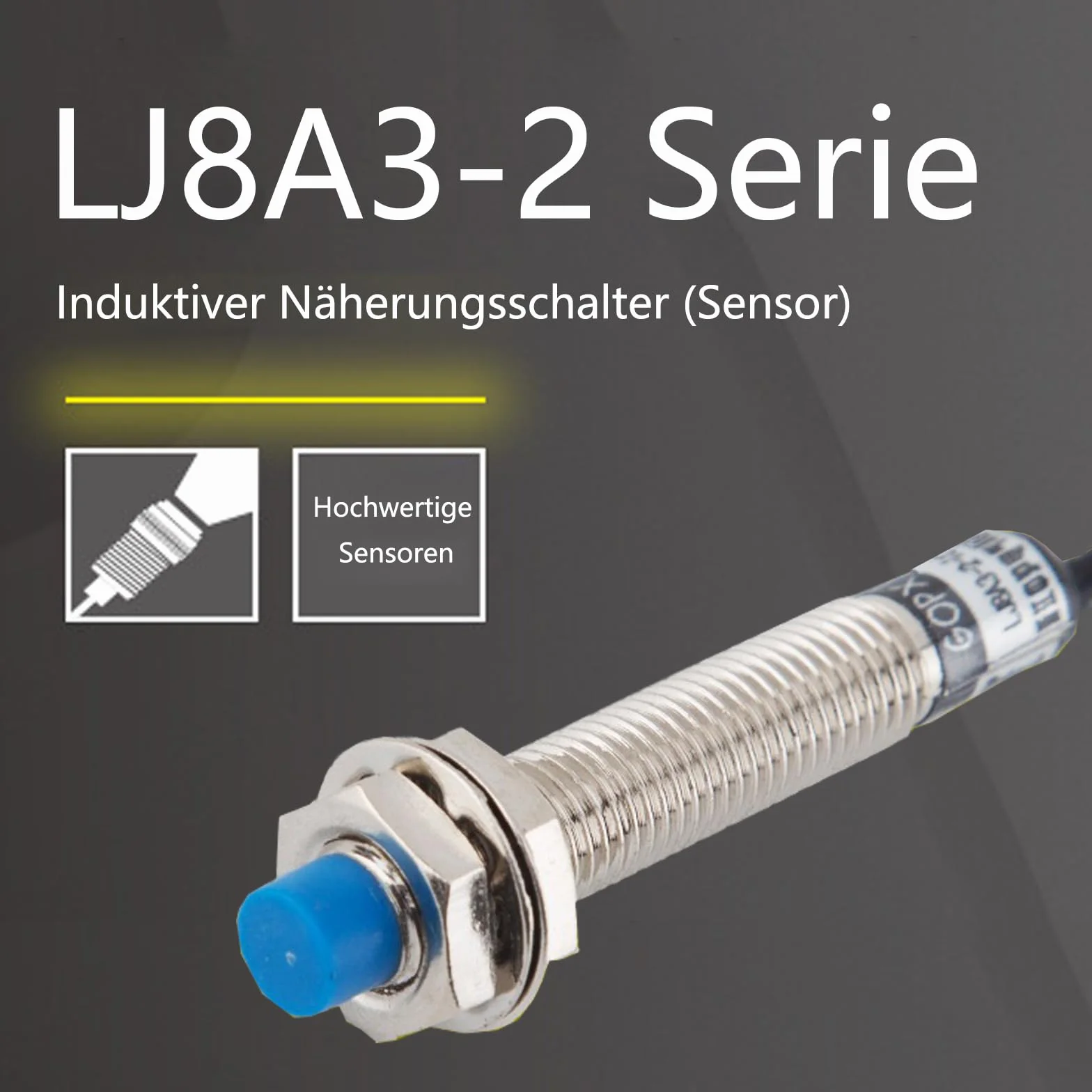 3 sztuki M8 indukcyjny czujnik zbliżeniowy, przełącznik nietyp tarczy LJ8A3-2-Z/BX detektor 2 mm 12-24 V DC 200 mA NPN indukcyjny przełącznik zbliżeniowy, 3 przewody