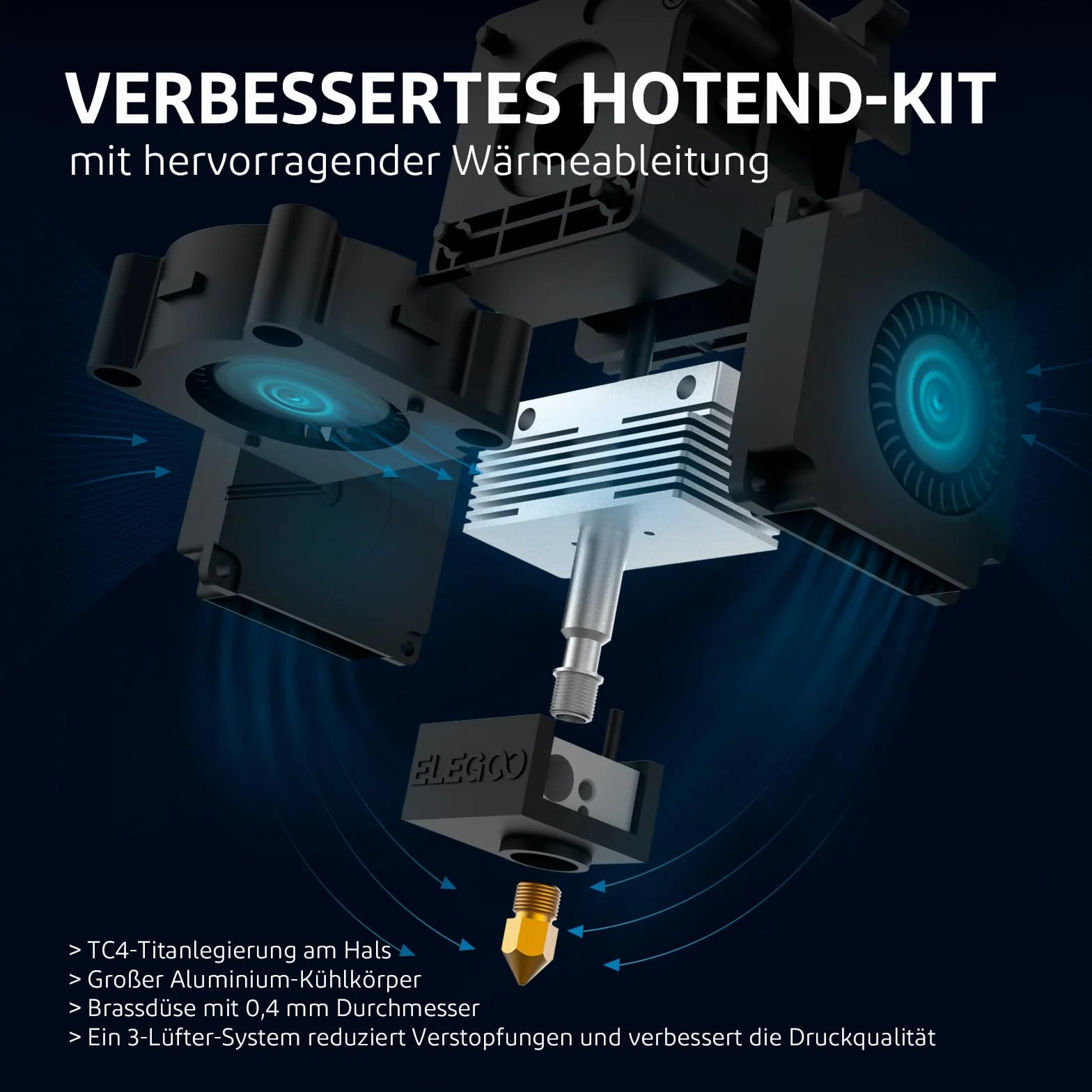 ELEGOO Neptune 3 Pro FDM drukarka 3D z automatycznym poziomowaniem łóżka, wytłaczarka bezpośrednia Dual-Gear, napęd podwójnego wrzeciona pociągowego, zdejmowany ekran pojemnościowy, 225 x 225 x 280 mm