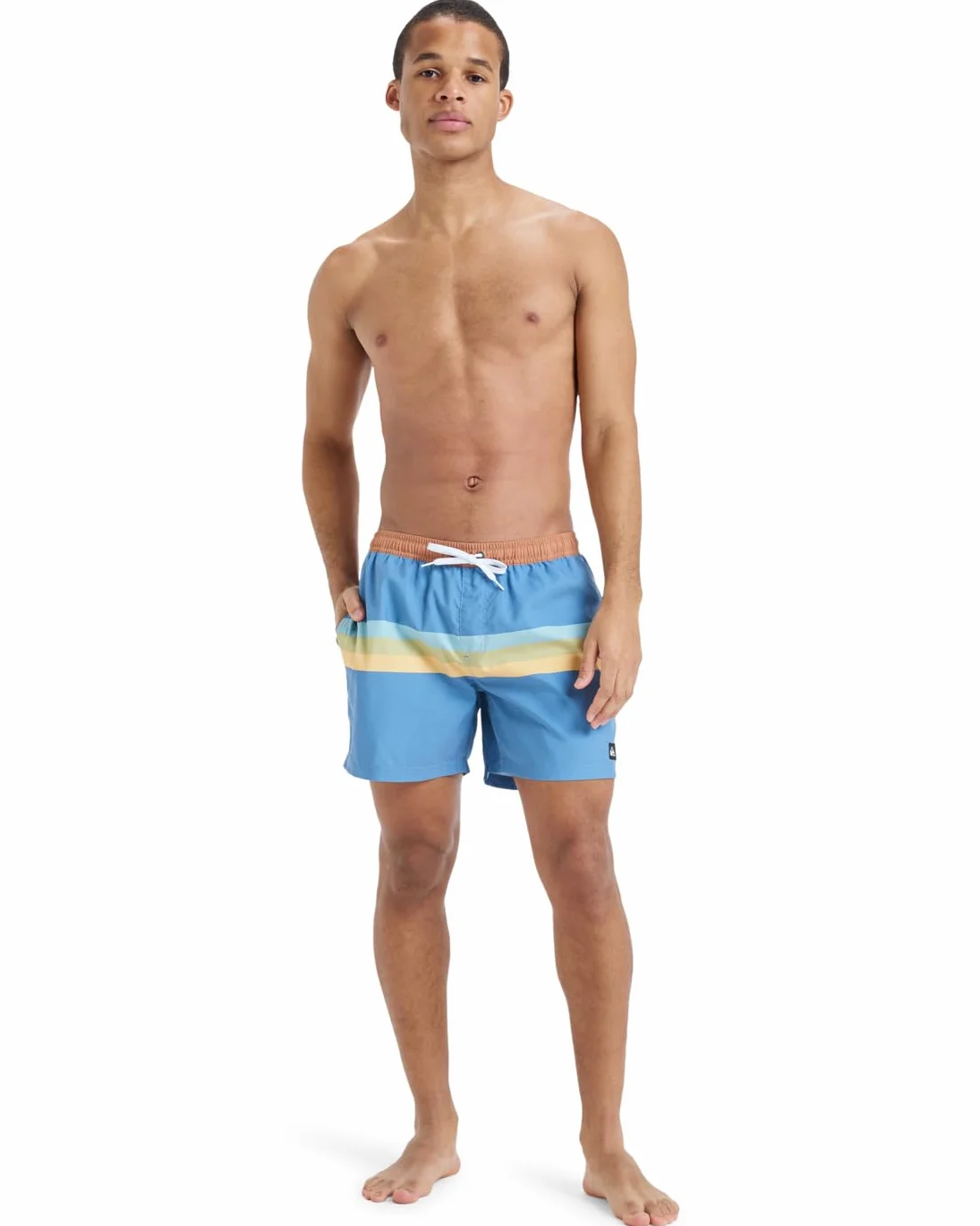 Quiksilver Boardshorts EVERYDAY STRAIGHT VOLLEY 15 męskie niebieskie S, Coronet niebieski pasek retro, S