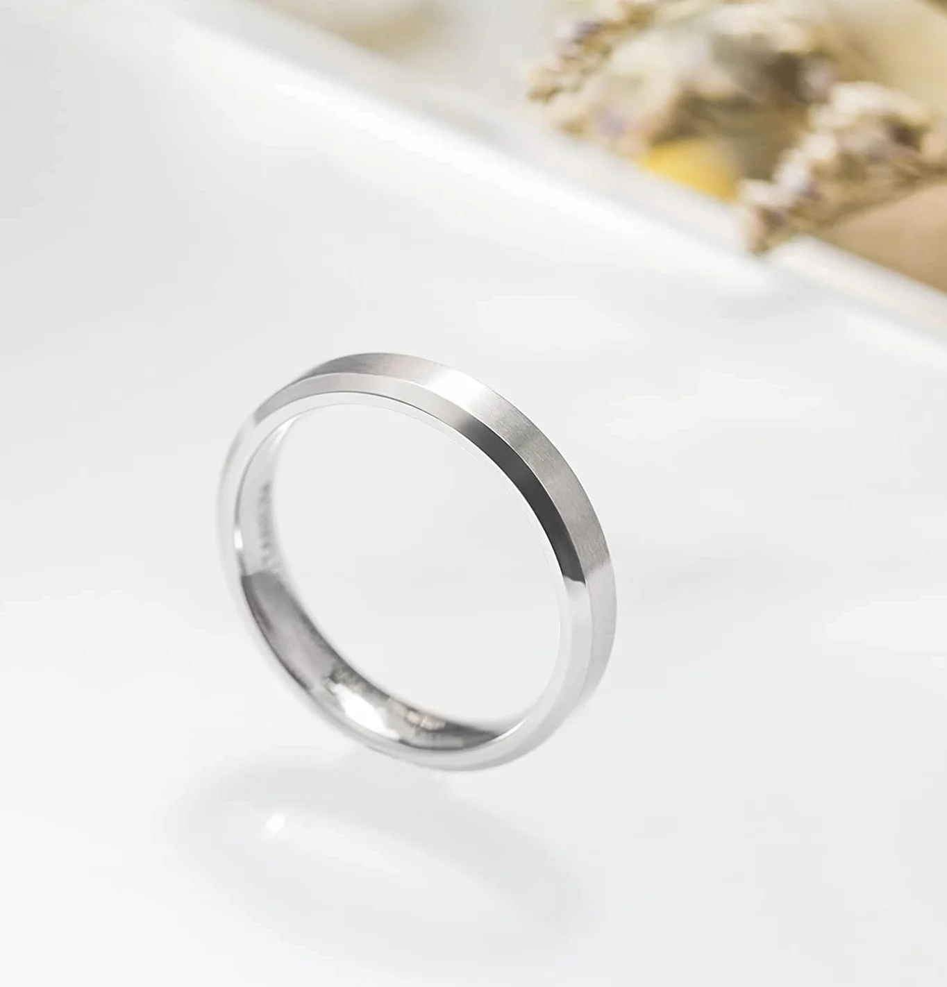 Tytanowa Obrączka Ślubna Matowa Szczotkowana 4 mm 6 mm 8 mm 10 mm