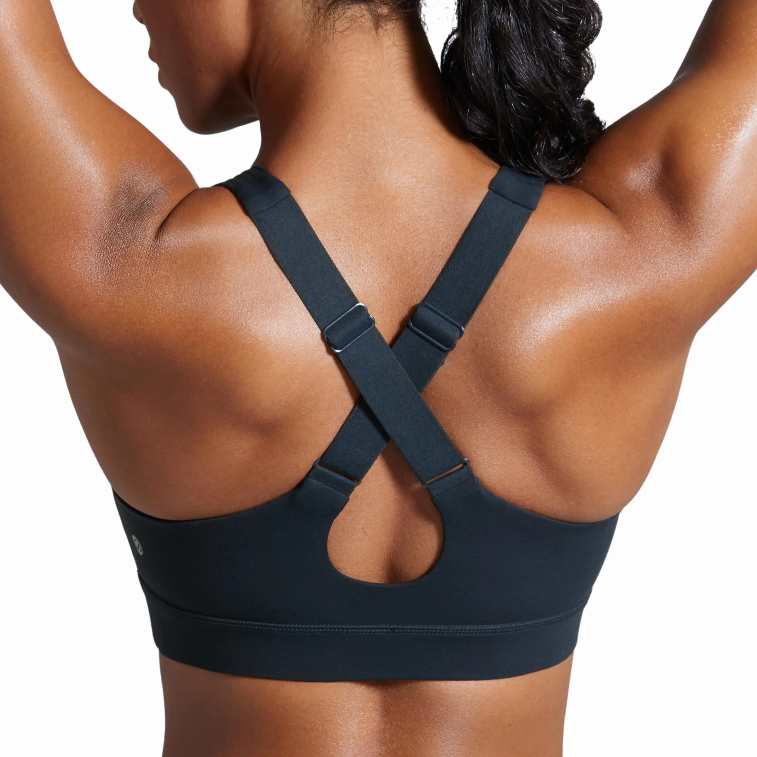 CRZ YOGA Biustonosz sportowy Butterbreeze Criss Cross Back regulowane ramiączka usztywniany bezprzewodowy krótki top