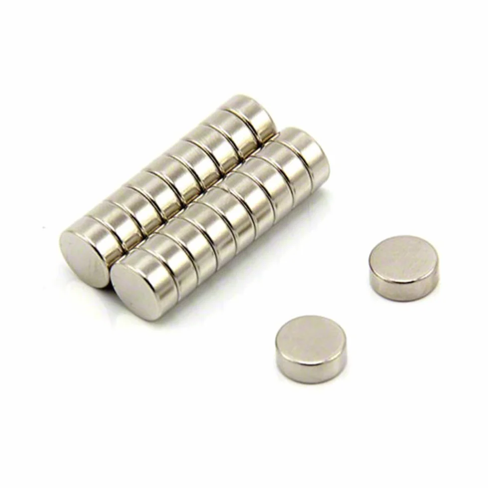 10 mm średnicy x 4 mm grubości magnes neodymowy N42-2,3 kg (opakowanie 20 sztuk)