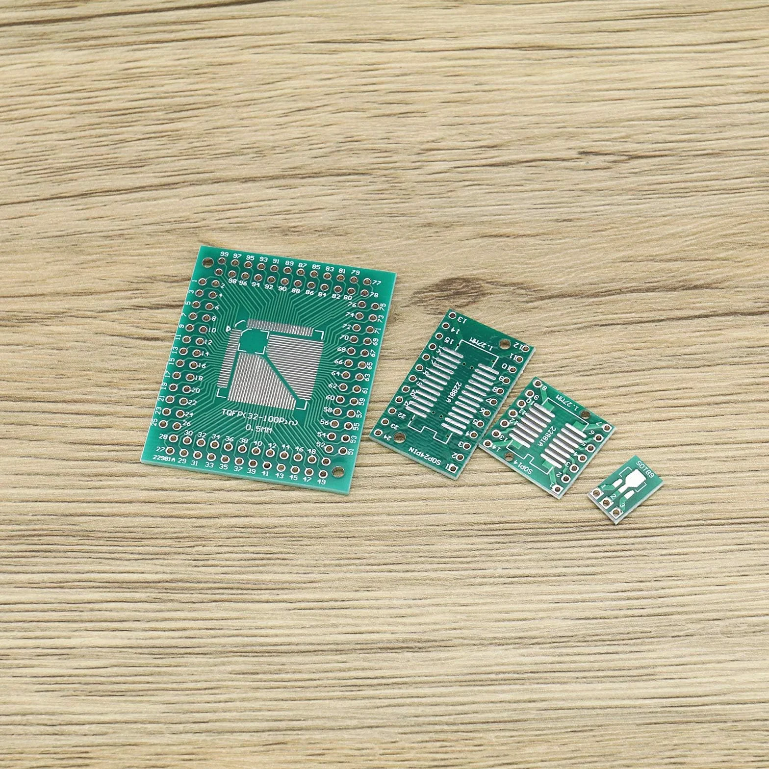 51 szt. 12 rodzajów SMD do DIP adapter płytki zestaw SOP8 SOP10 SOP14 SOP16 SOP20 SOP24 SOP28 0402/0603/0805 SMT SOT89/SOT223 TQFP100 QFN32 QFN44 /48 z 40 szt. 2,54 mm nagłówek pinów